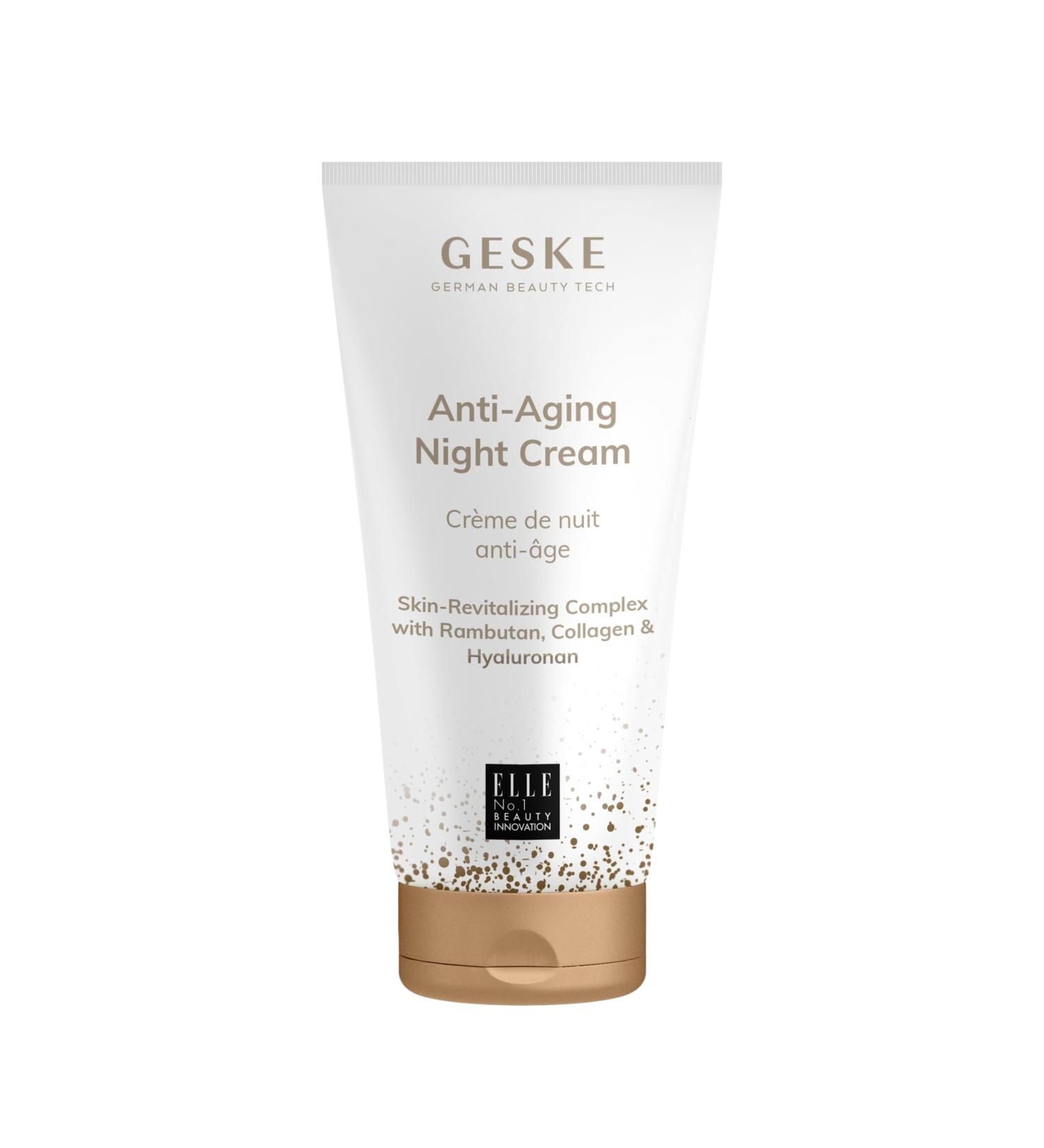 GESKE Anti-Aging Night Cream | Moisturizing Skin Cream with Hyaluron | Anti-Wrinkle Cream for Age-Defying Beauty | Vegan Formula | Suitable for Men Women & All Genders | Complements GESKE Devices