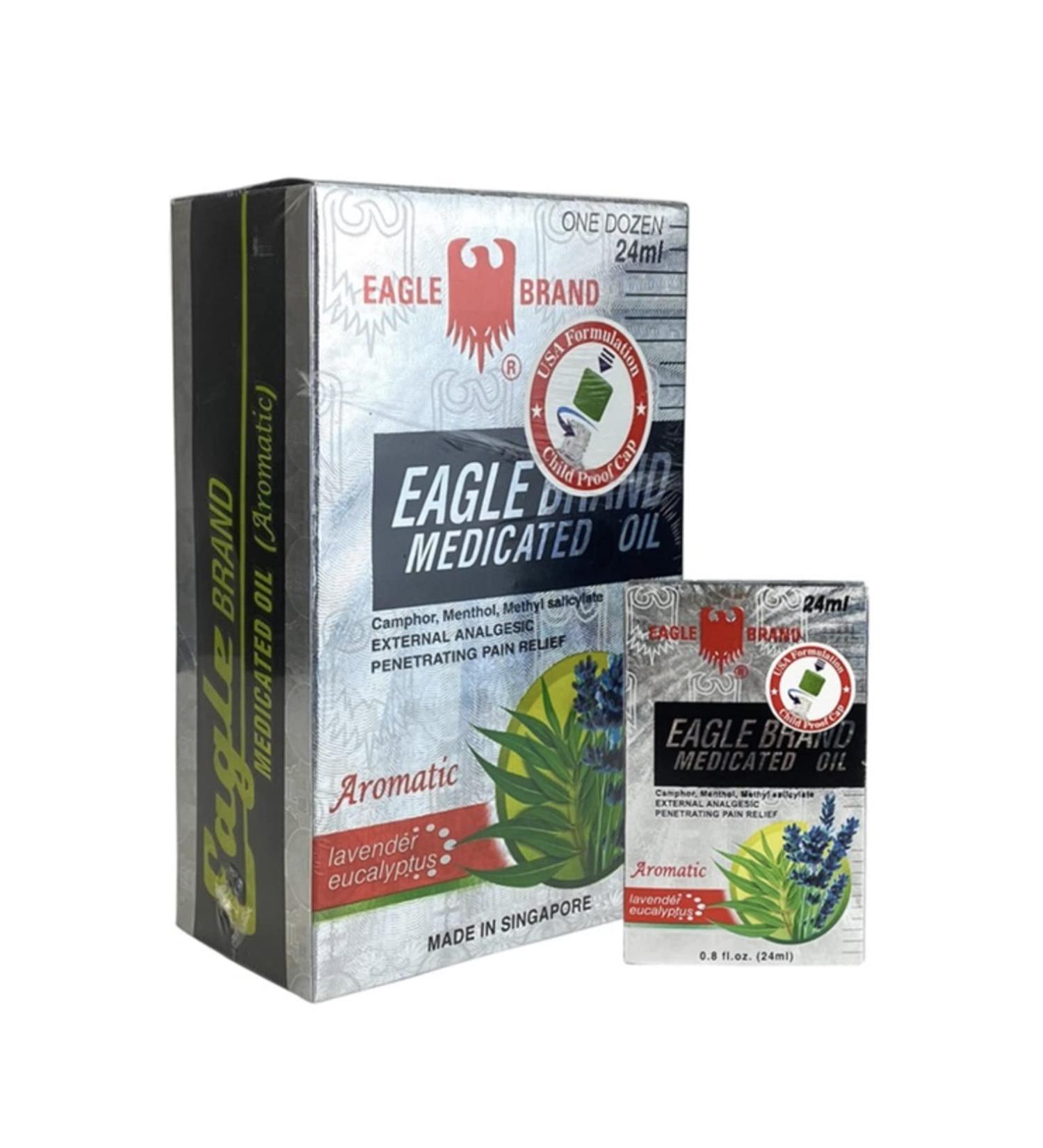 Eagle 12 Packs - 24ml Brand Medicated Oil External Analgesic (Aromatic-Lavender Eucalyptus) D u gi 24ml ( ) ( ) - Buy Online on GoSupps.com