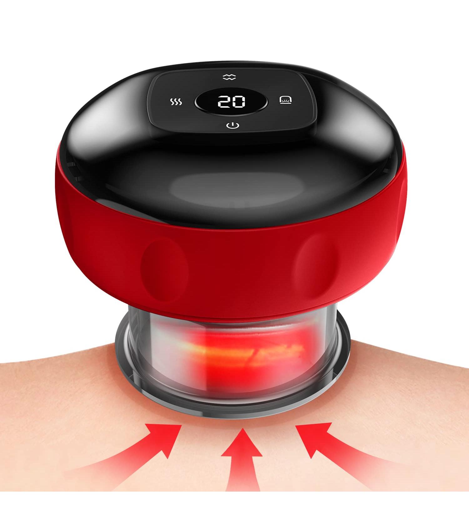 Becommend Smart Dynamic Cupping Therapy Set Cellulite Massager 3 in 1 Vacuum Therapy Machine Cellulite Remover Gua Sha Massage Tool with12 Level Temperature and Suction  12 Level Red - Buy Online on GoSupps.com