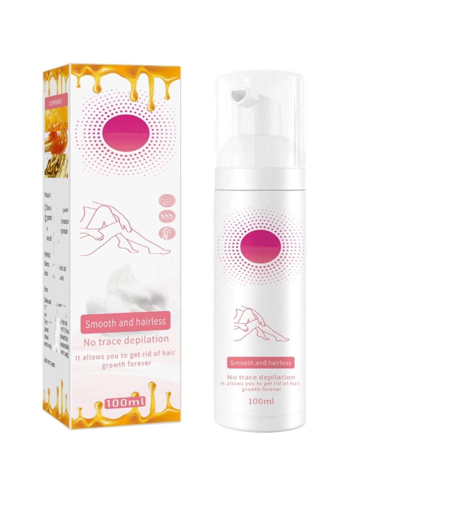 Beeswax Hair Removal Mousse - Gentle Body Hair Removal Foam Spray for Women & Men (100ml - Buy Online on GoSupps.com