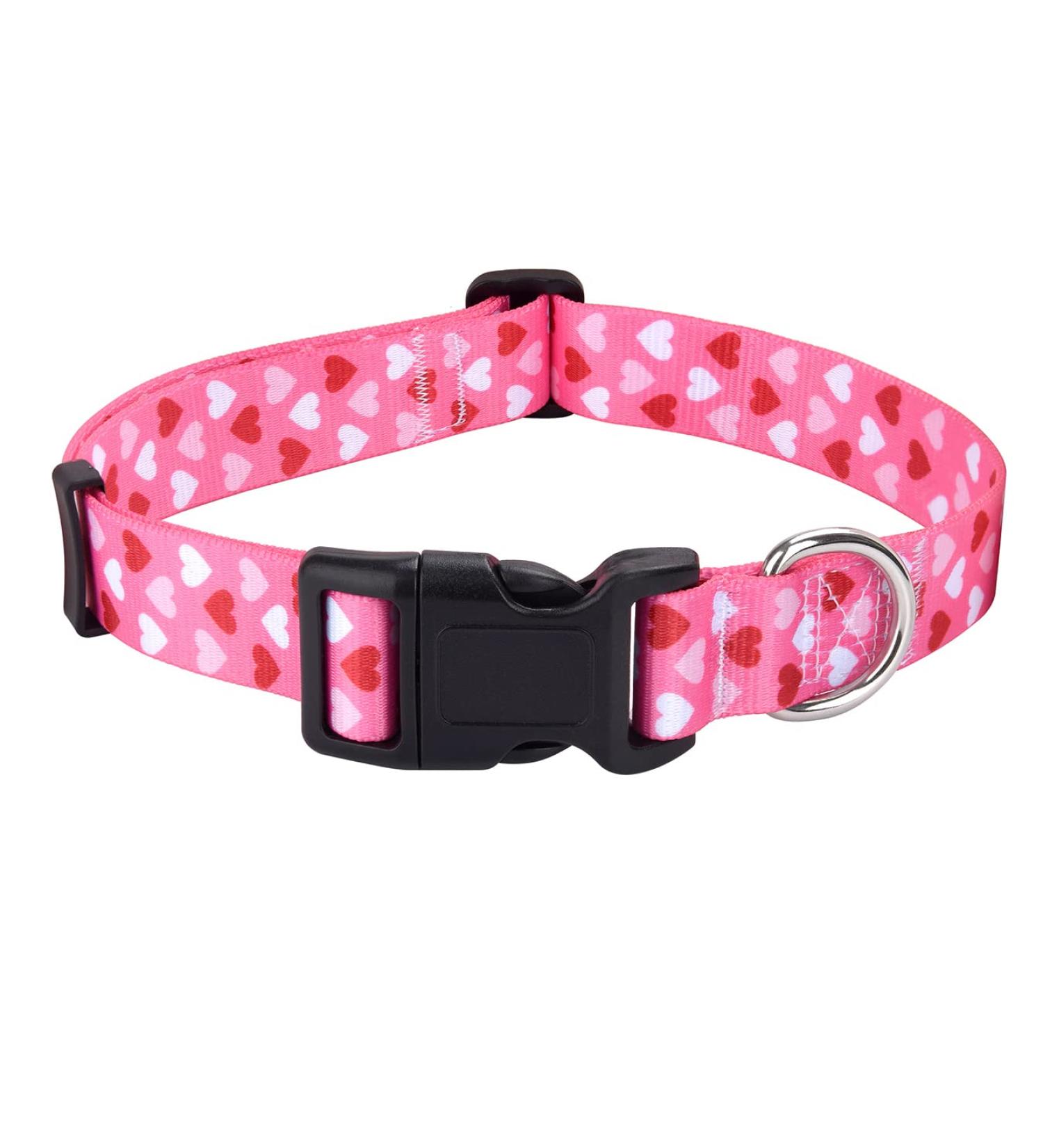 Mihqy Valentine's Day Dog Collar - Adjustable Heart Design for Small Medium & Large Dogs | XS Size (20-30 cm Neck) - Buy Online on GoSupps.com