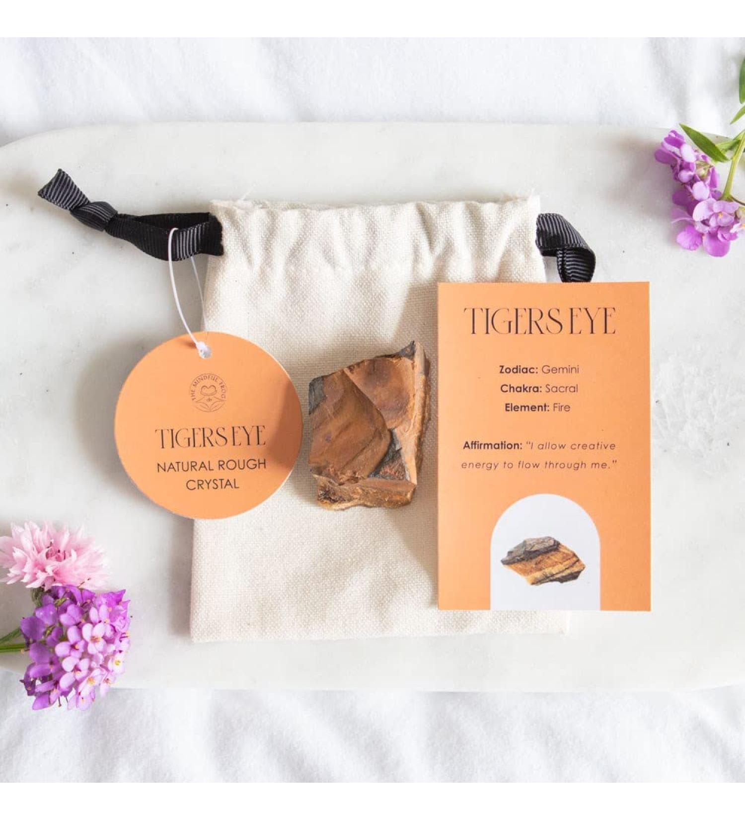 Natural Tiger's Eye Crystal - Chakra Healing Gemstone for Energy and Balance - Buy Online on GoSupps.com