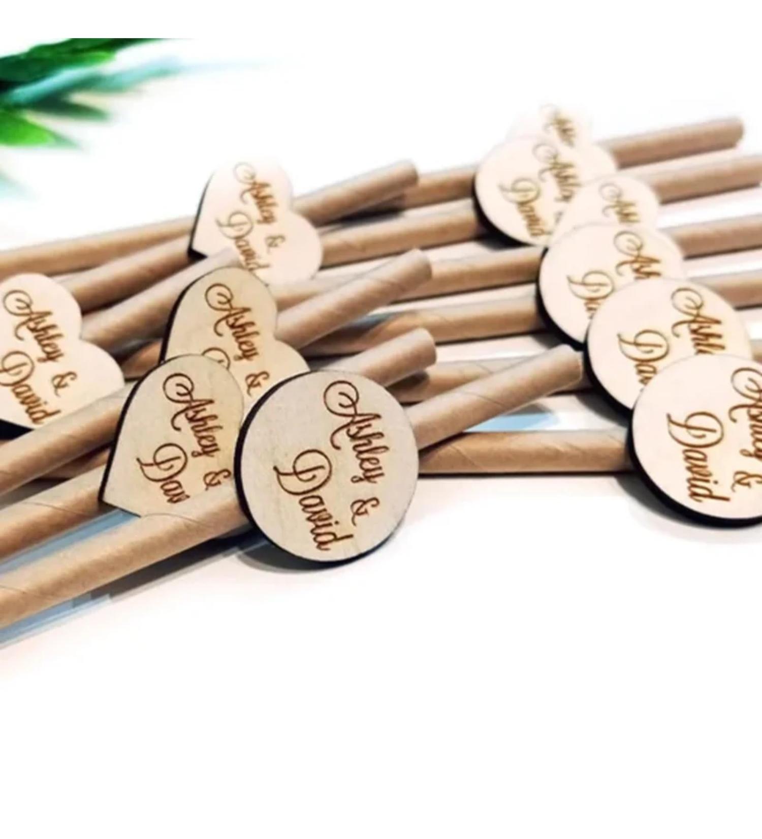 Custom Personalized Drinking Paper Straw Wedding Birthday Baptism Straws Bachelorette Bridal Shower Bridesmaid Straws Party Favors (100pcs) - Buy Online on GoSupps.com