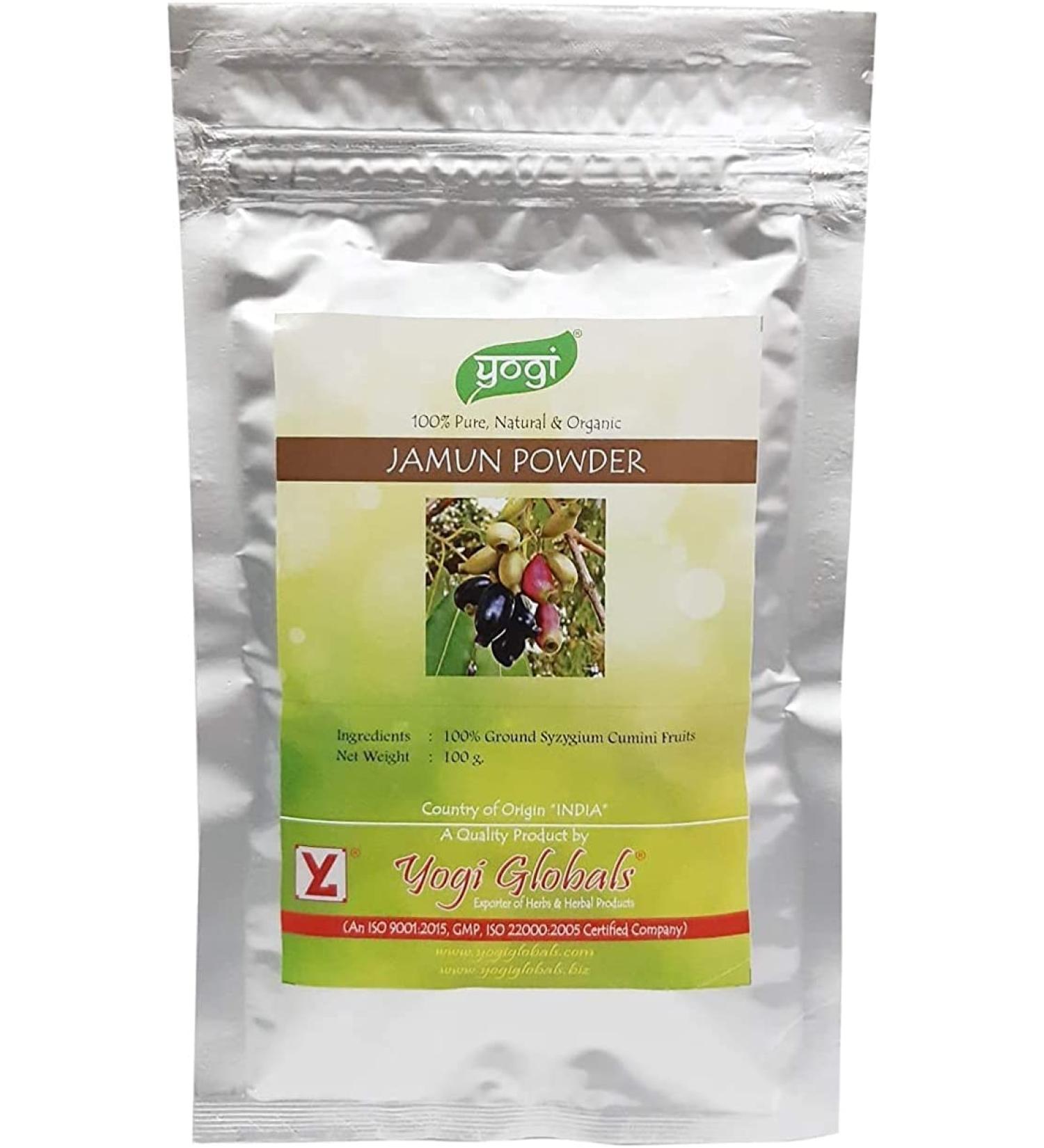 ORGANIZE Yogi Globals Jamun Poeder 100 Syzygium Cuminei Fruit100 gm
