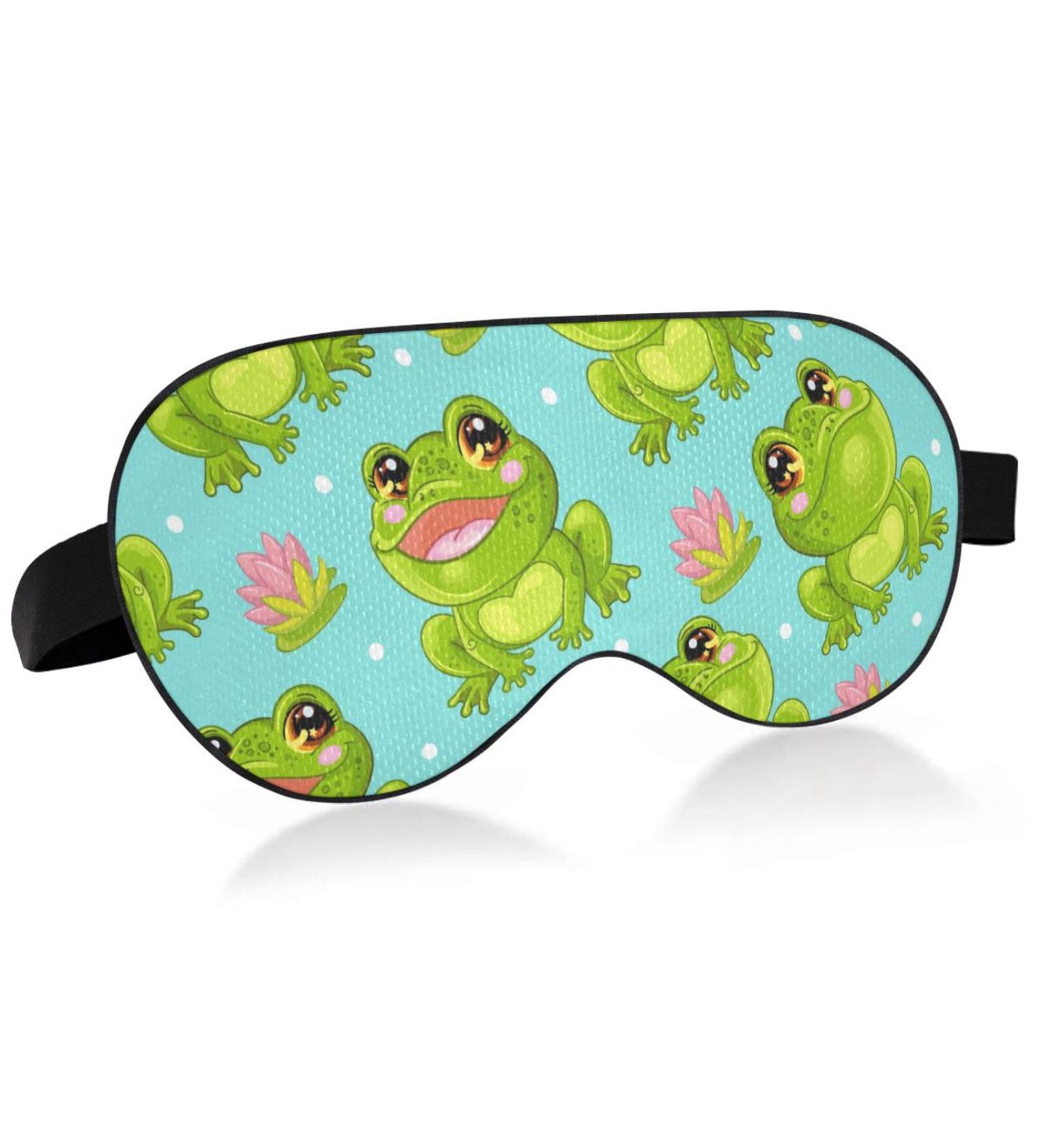 Haskirky Light Blocking Eye Mask - Breathable & Adjustable for Adults | Travel, Yoga, Meditation, Office Deep Sleep | Comfortable, Smooth Design | Goodies Frogs - Buy Online on GoSupps.com