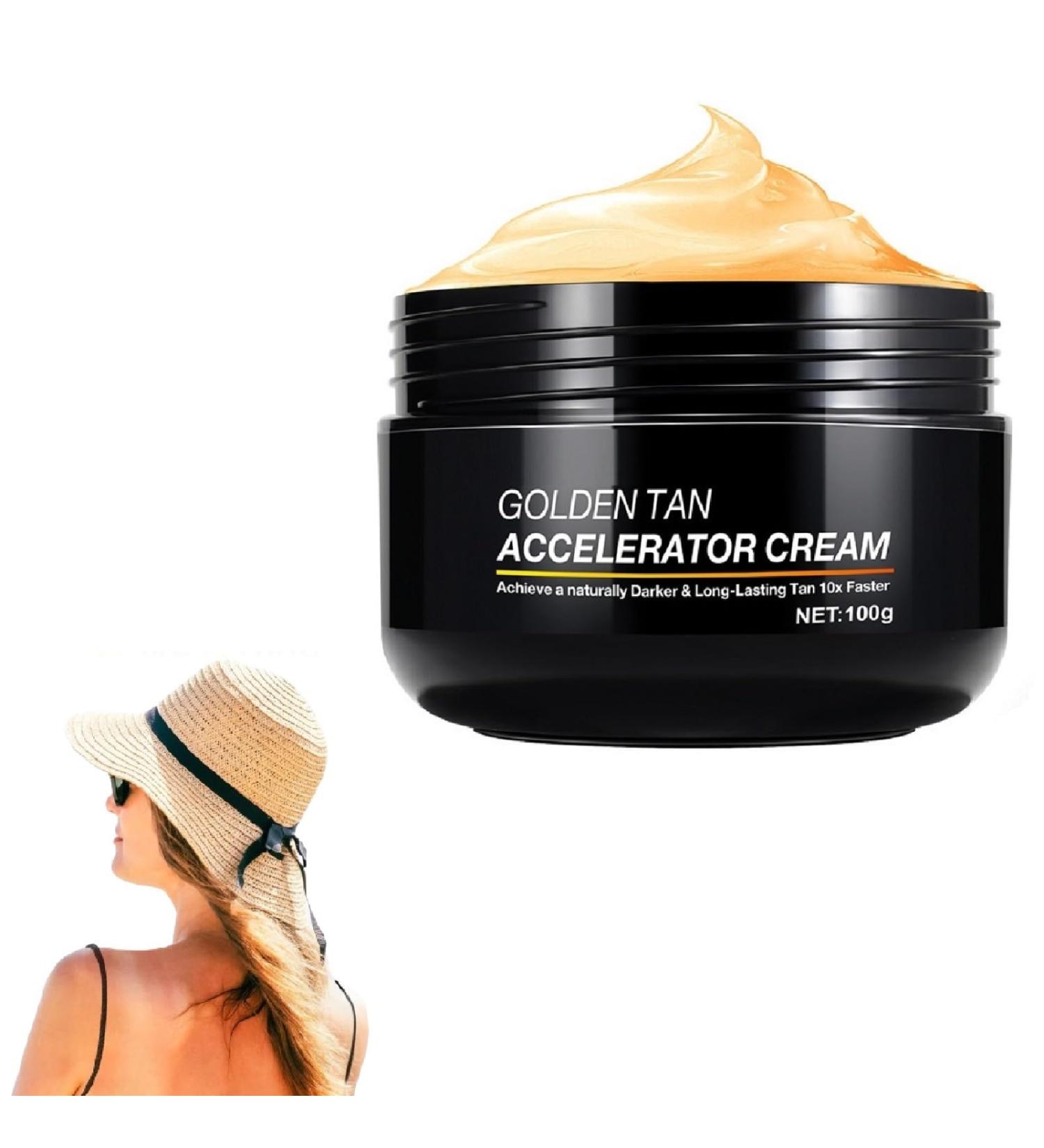 Tanning Accelerator Cream 100g Long Lasting Sunbed Cream Golden Tan Accelerator Outdoor Sun Rapid Tanning Cream Sunbed Tanning Accelerator Intensive Tanning Gel for Outdoor Sun and Tanning Beds - Buy Online on GoSupps.com