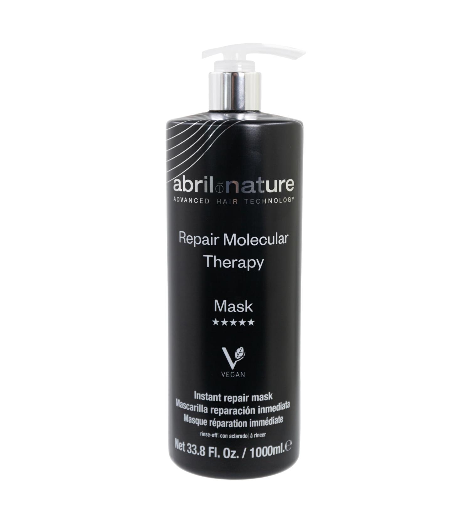 abril et nature - Masque Professionnel Molecular Therapy - Pour Cheveux Ab m s Surtrait s ou Vieillissants - Restructure R pare et Restaure - Nourrissant et Hydratant - Apr s-shampooing - 1000 ml - Buy Online on GoSupps.com
