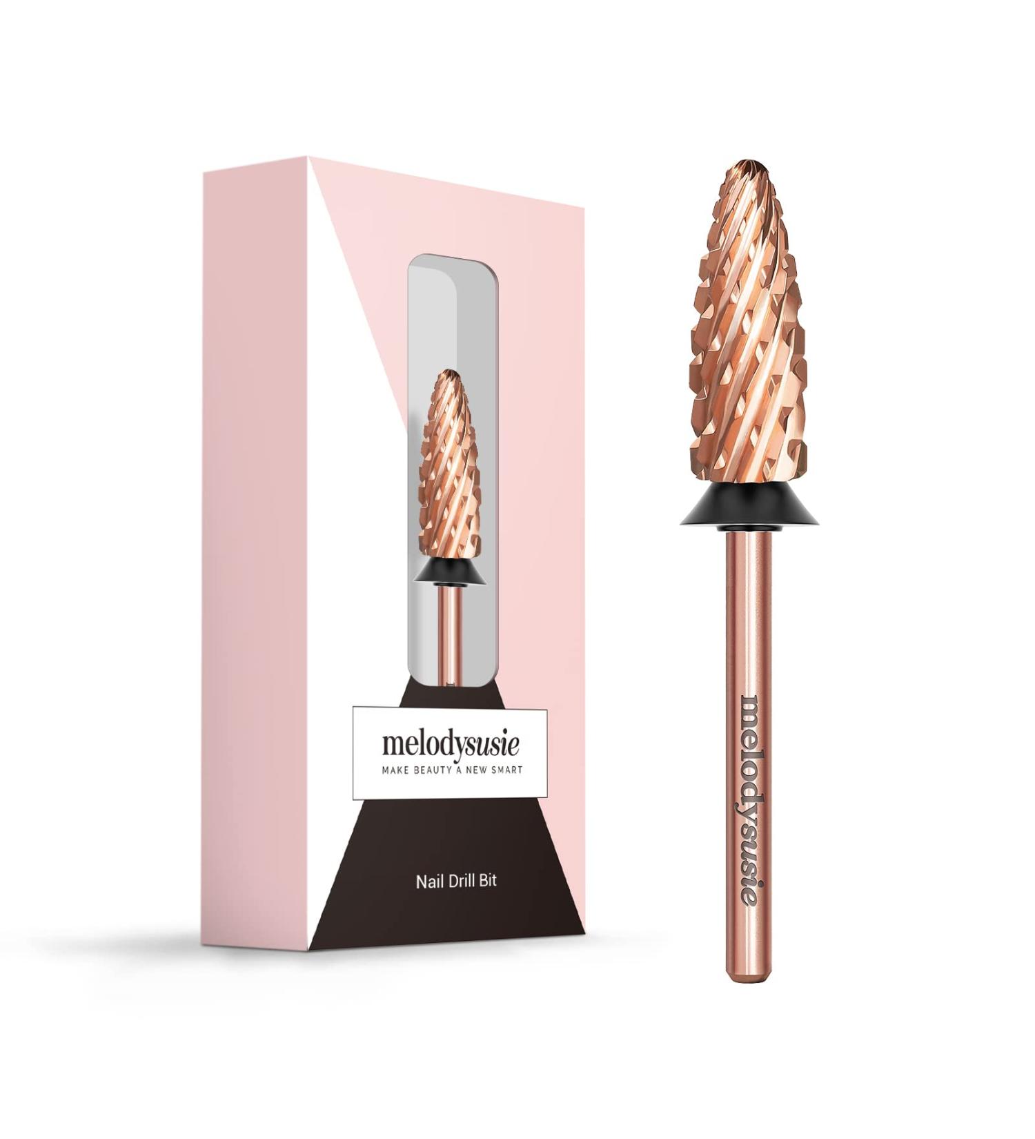 MelodySusie Carbide Tungsten Nail Drill Bit 3/32'' Extra Coarse Long Flame - Rose Gold Series for Manicure Pedicure Gel Polishing - Buy Online on GoSupps.com