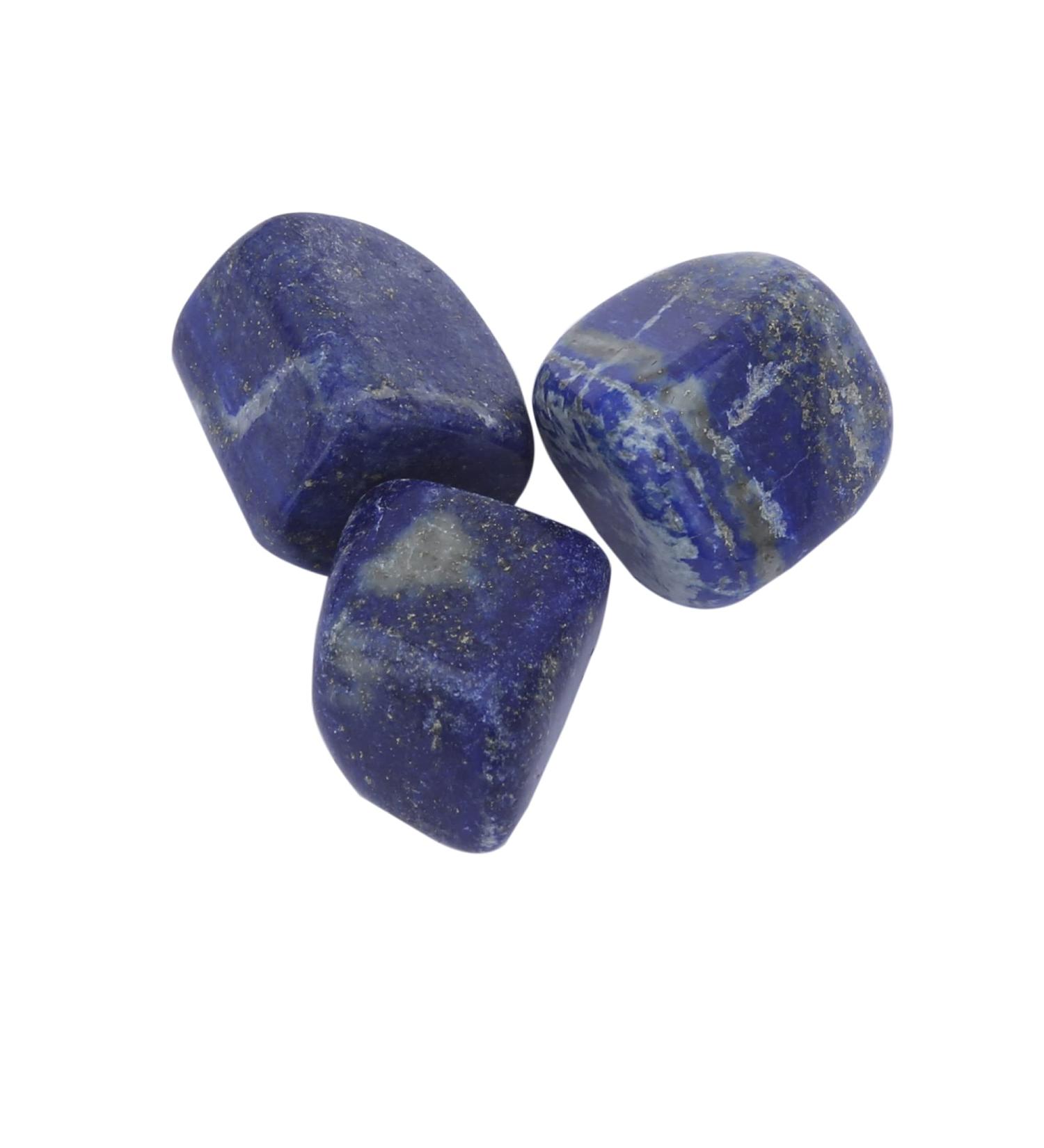 Healing Crystals India: Genuine Healing Stones for Beginners - 3 Lapis Lazuli Tumbled Stones - Buy Online on GoSupps.com