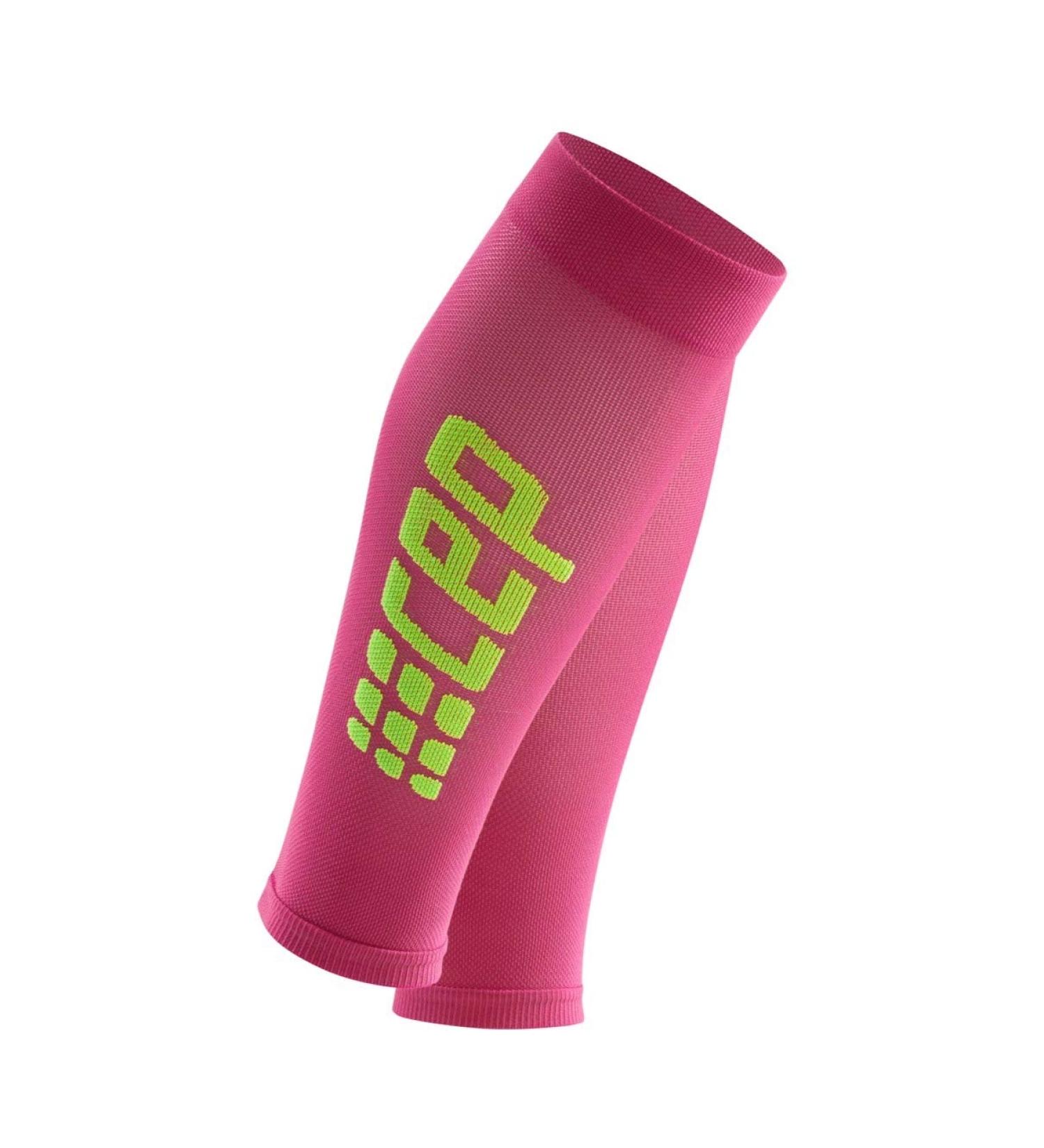 CEP Ultralight Compression Calf Sleeves for Men | Electric Pink/Green - Buy Online on GoSupps.com