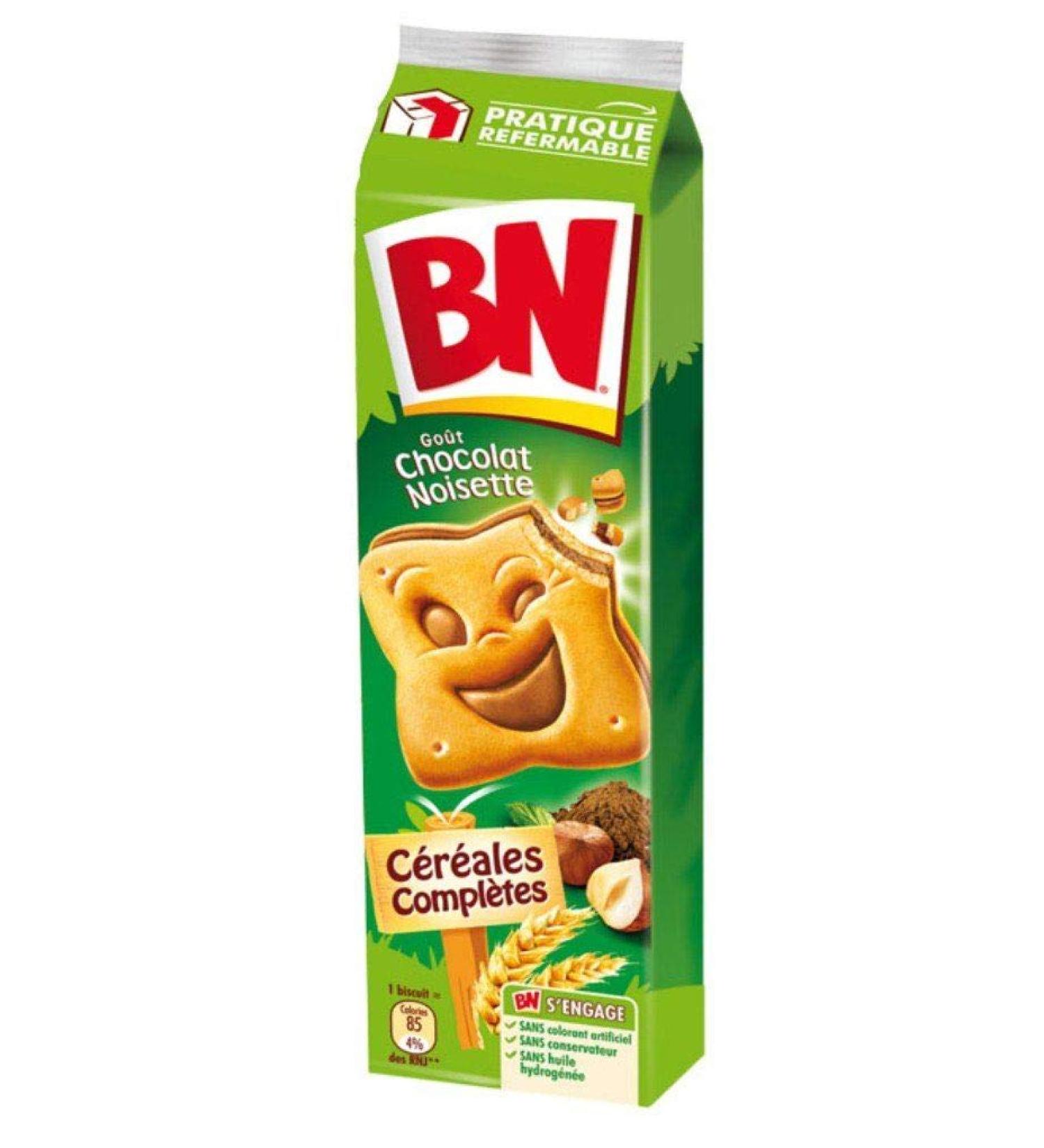 BN - Chocolate Hazelnut Flavor Sandwhich Biscuits - 295g - Pack of 4