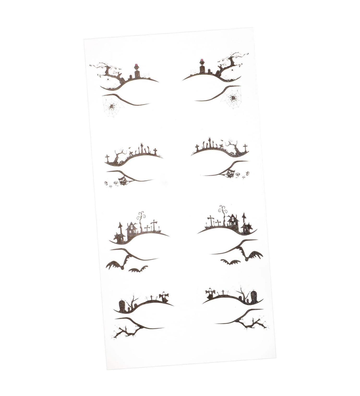 Beatifufu 4 Pairs Halloween Eyeliner Stickers Temporary Eyeliner Stickers Adhesive Eyeliner Stickers Eye Makeup Tools Temporary Eye Shadow Decals Eye Makeup Stickers for Women - Buy Online on GoSupps.com