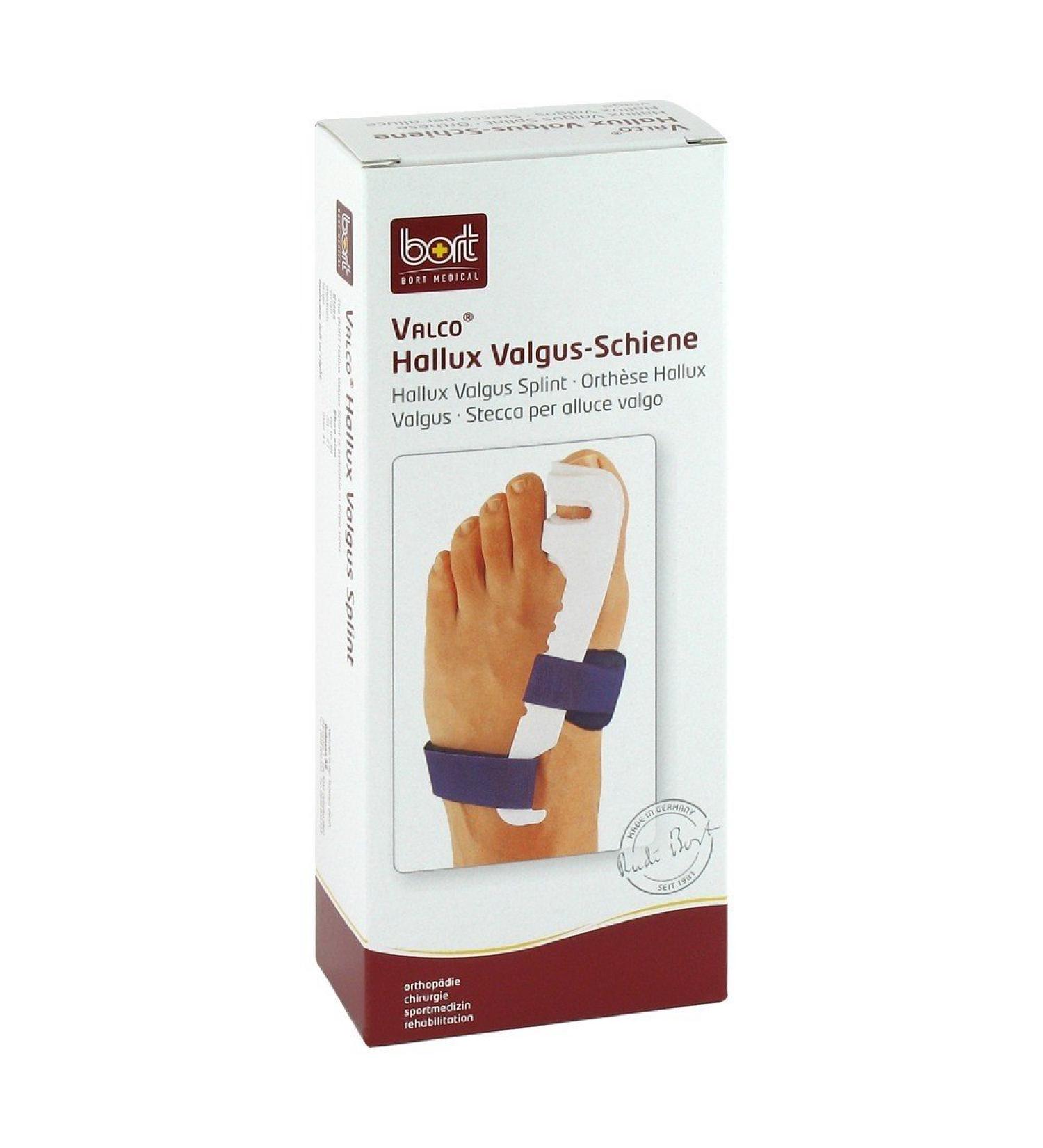 Bort 930010 Large Left Valco Hallux-Valgus-Schiene Orthesis on the physiological correction of the big toe joint 1 piece left large white