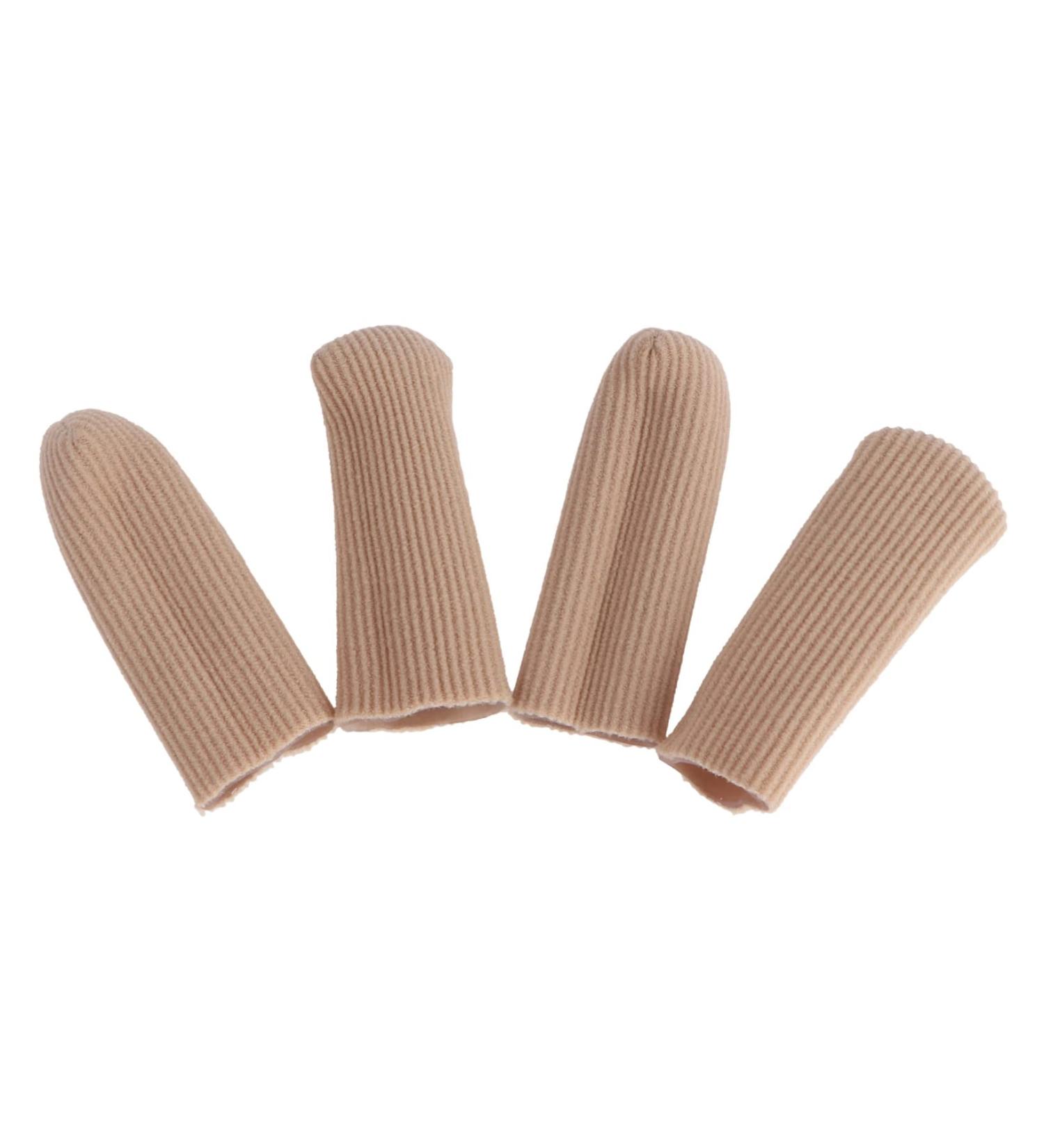 FOMIYES Silicone Gel Finger & Toe Sleeves Set - Toe Protector, Separator, Cushion, Bandage - Earth Tones (2 Pairs) - Buy Online on GoSupps.com