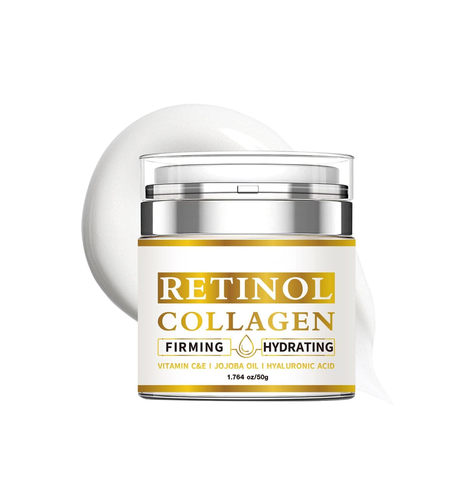 Retinol Cream for Face Anti-Aging Day & Night Facial Moisturizer with Collagen and Hyaluronic Acid for Elasticity Tightening and Firming Skin Care Reduces Fine Lines Wrinkle and Dryness - Buy Online on GoSupps.com