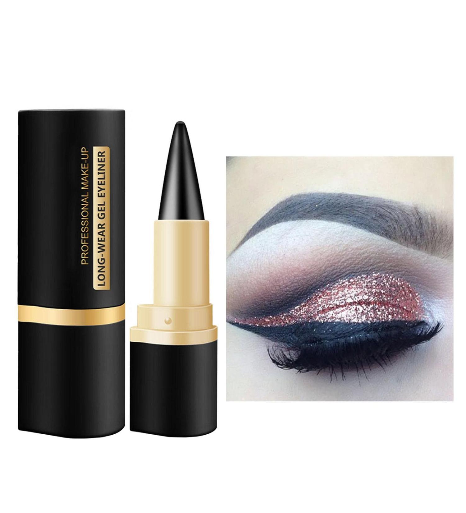 Matte Quick-Dry Eyeliner - Black Gel Stick Makeup Eyeliner Tool - Single Head Solid Eye Liner Paste - Long Lasting Waterproof Smudge-Proof Makeup Eyeliner (1PC) Littryee - Buy Online on GoSupps.com