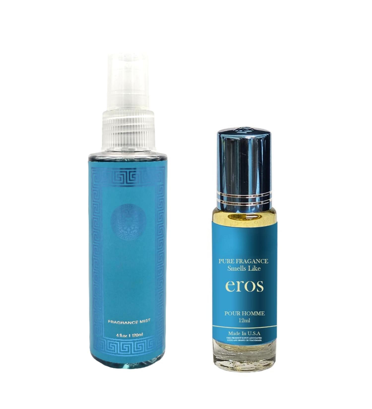 Fragrance Perfume Mist INSPI 4 floz + Oils Eros Cologne Roll On Body Oil for Men (12ml) (Pack of 2) - Buy Online on GoSupps.com