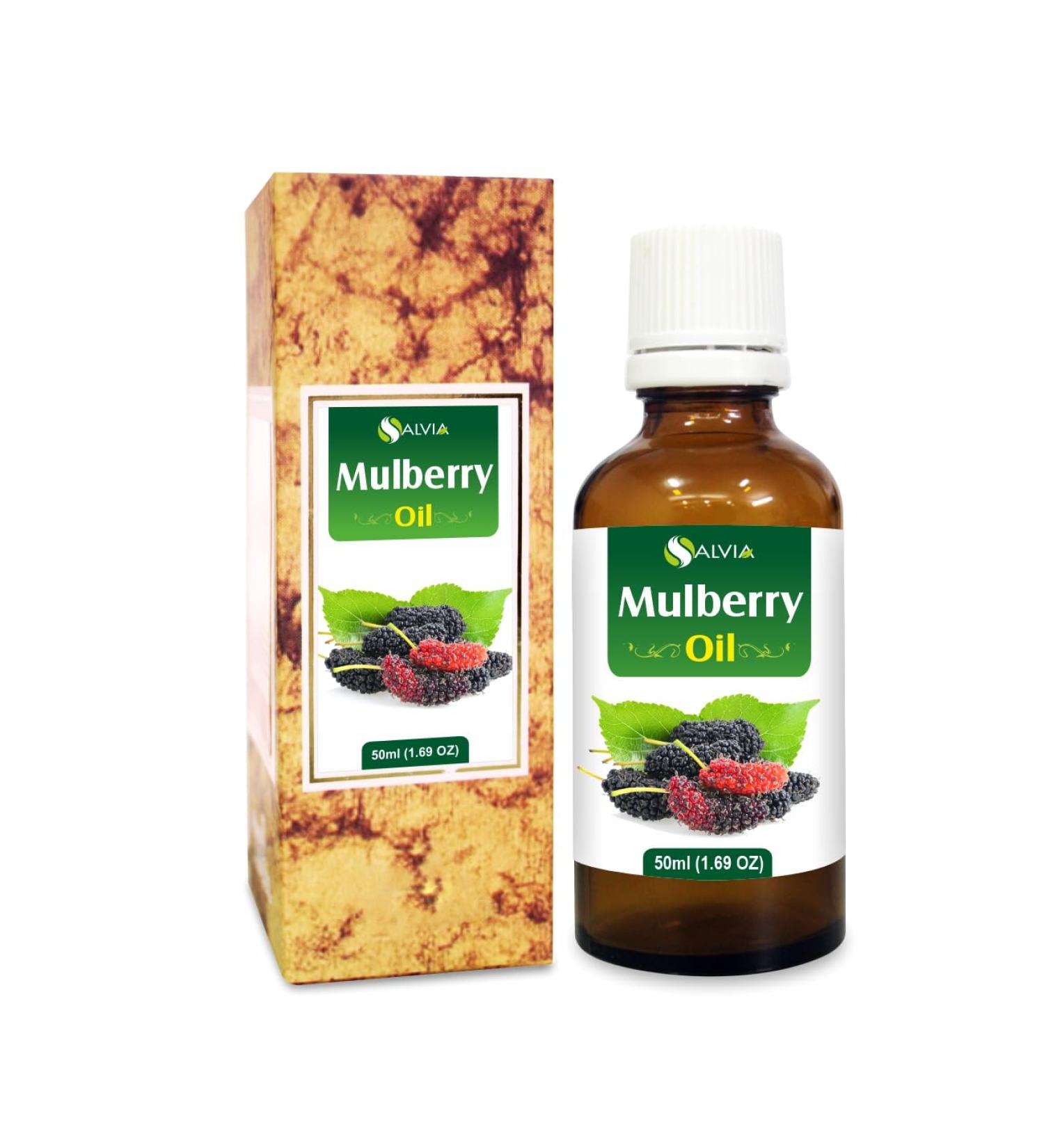 Salvia Mulberry oil Pure and Natural Cold Pressed Mulberry Carrier Oil - 50 ml / 1.69 Fl Oz