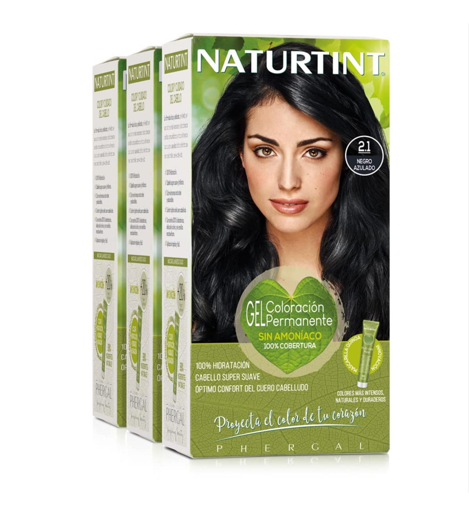 Natureint Biobased Hair Color - Ammonia-Free 2.1 Blue Black | 3 Pack (510ml) | Natural Ingredients for Vibrant Color - Buy Online on GoSupps.com