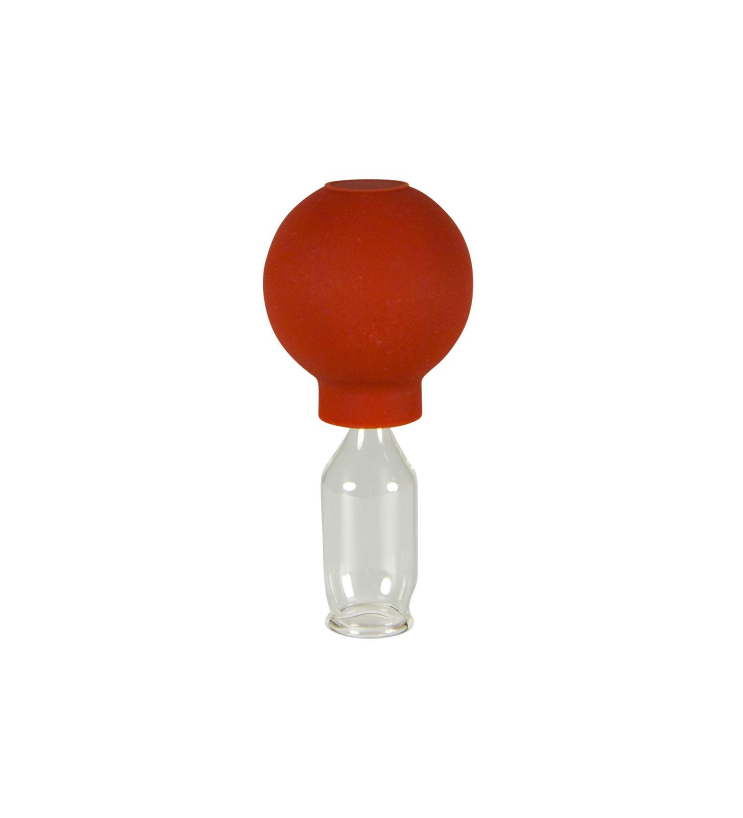 Professional Lauschaer Cupping Glass with Suction Ball - 15mm Fireless Hand-Blown Medical Cupping Glasses - Buy Online on GoSupps.com