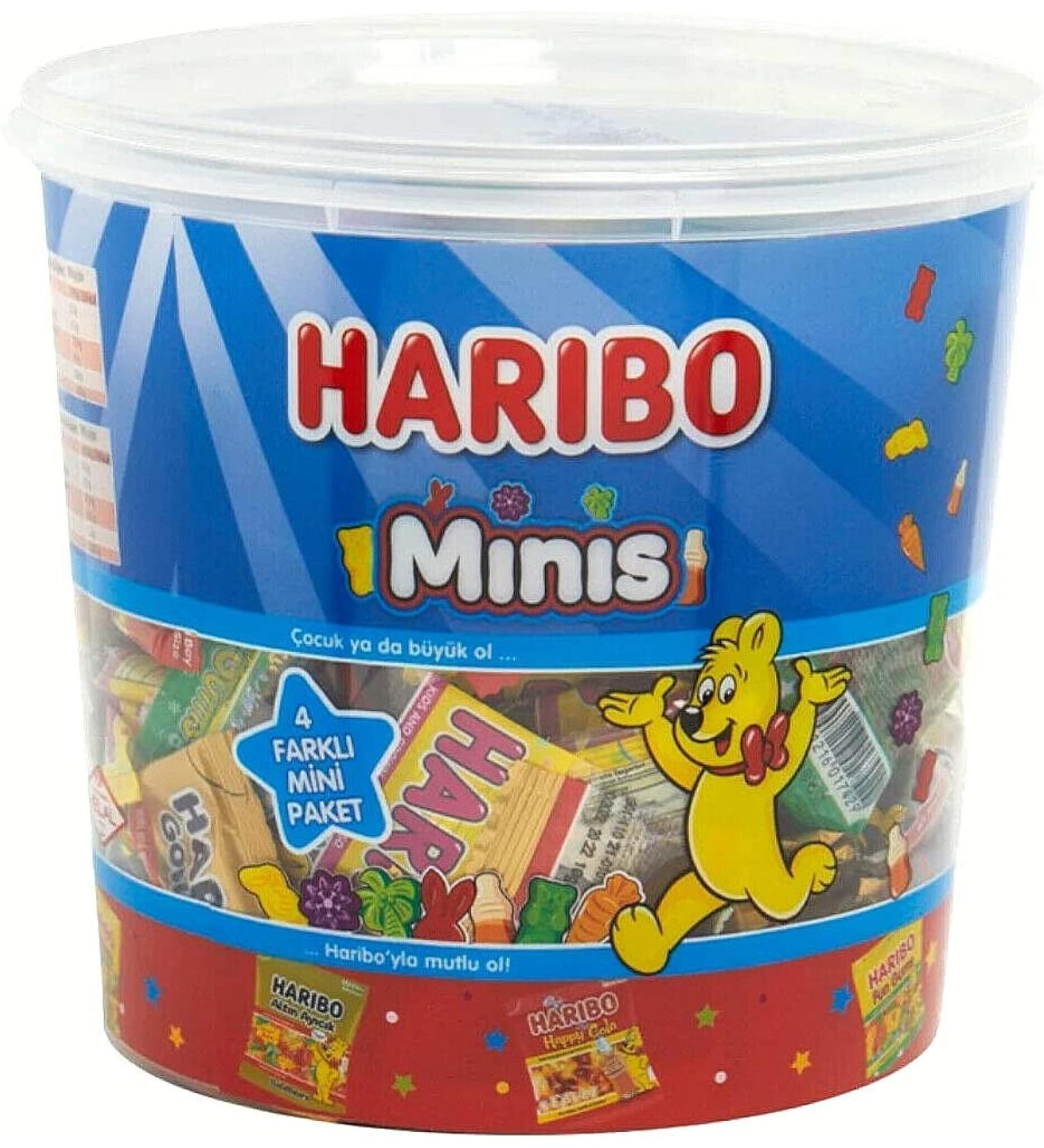 Haribo Minis - (10 g x 100 packs) x 2 - Halal Gold Bears Troppifrutti Happy Cola Happy Fun 10 g (Pack of 200)