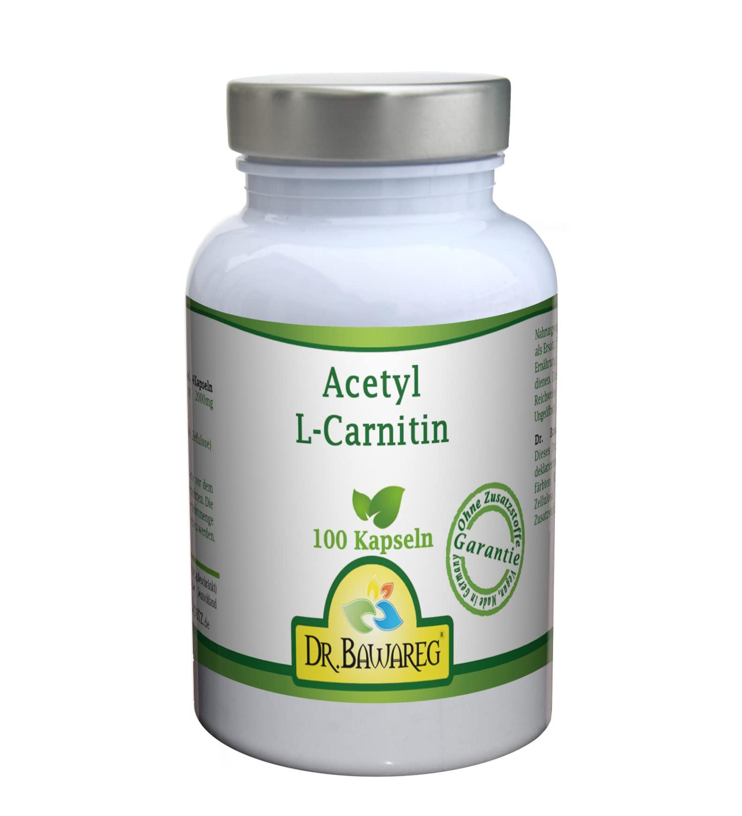 Buy Acetyl-L-Carnitine 500mg - 100 Vegan Capsules | Pure ALCAR by Dr. Bawareg - Made in Germany - No Additives | Best International Shipping - Buy Online on GoSupps.com