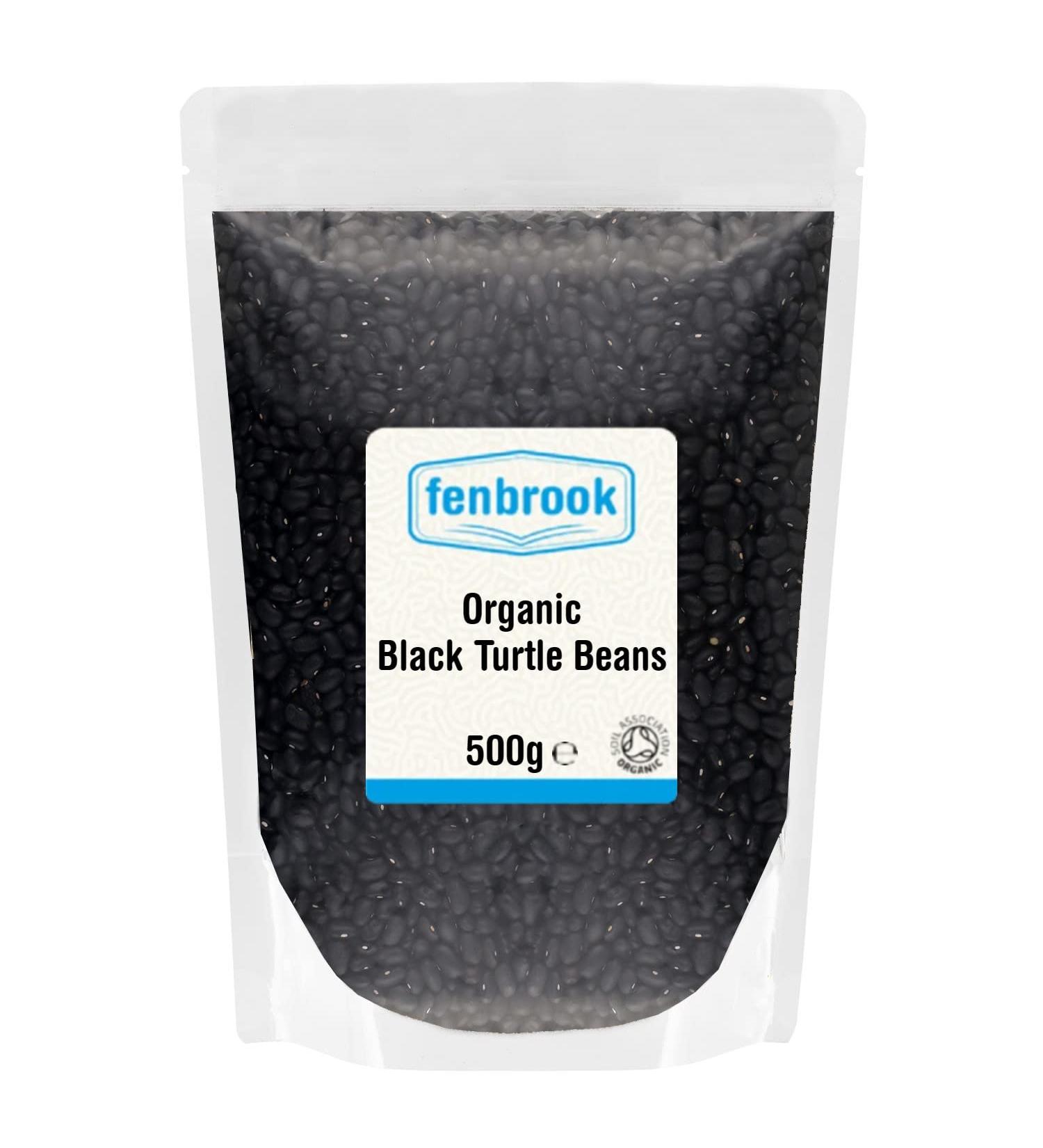 Organic Black Turtle Beans 500g | Certified Organic by Fenbrook Organic - Buy Online on GoSupps.com