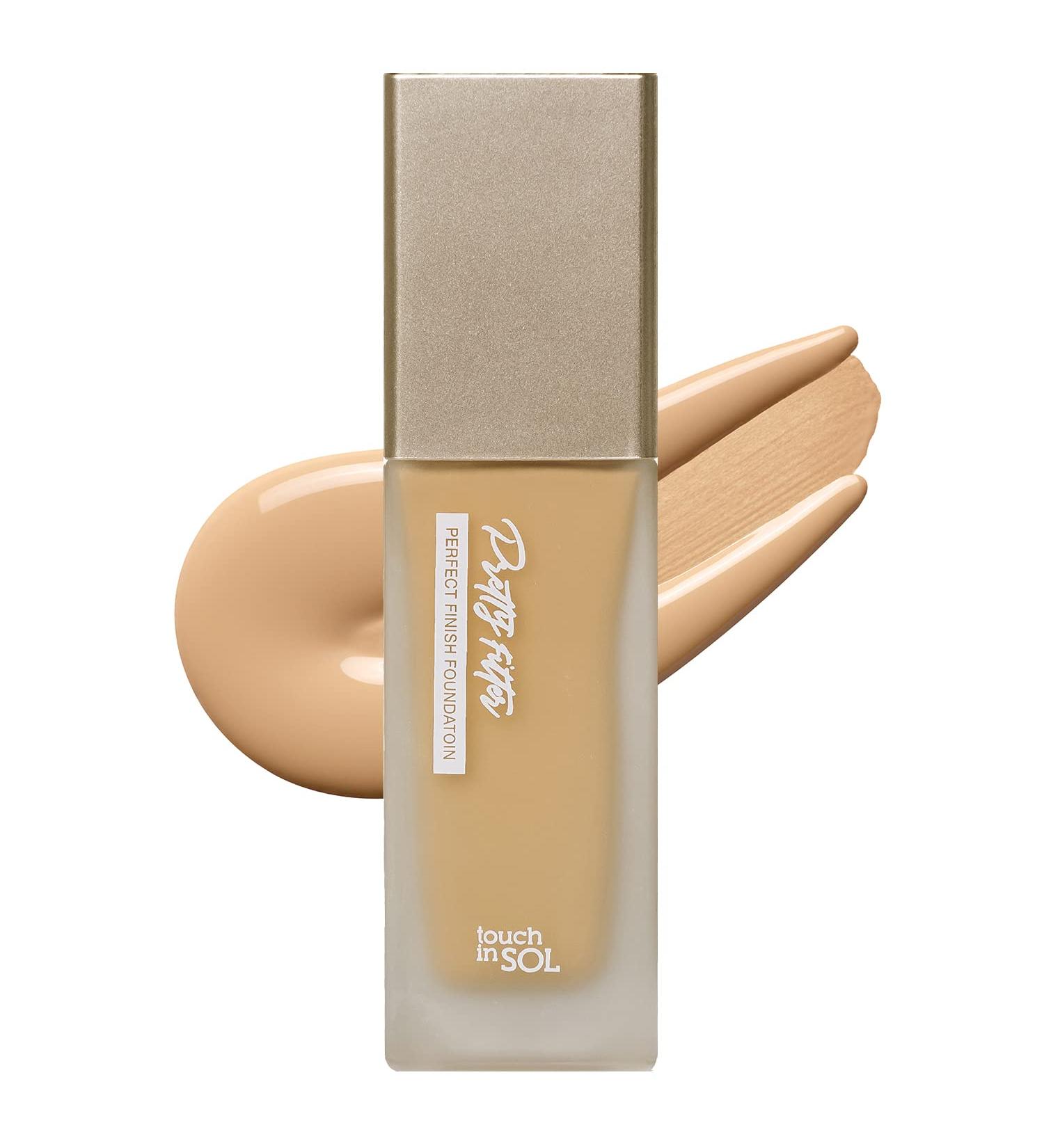 TOUCH IN SOL Pretty Filter Perfect Finish Foundation - Lightweight Full-Coverage Matte Base, Natural Ingredients - 1.18 fl.oz. (2 Medium) - Buy Online on GoSupps.com
