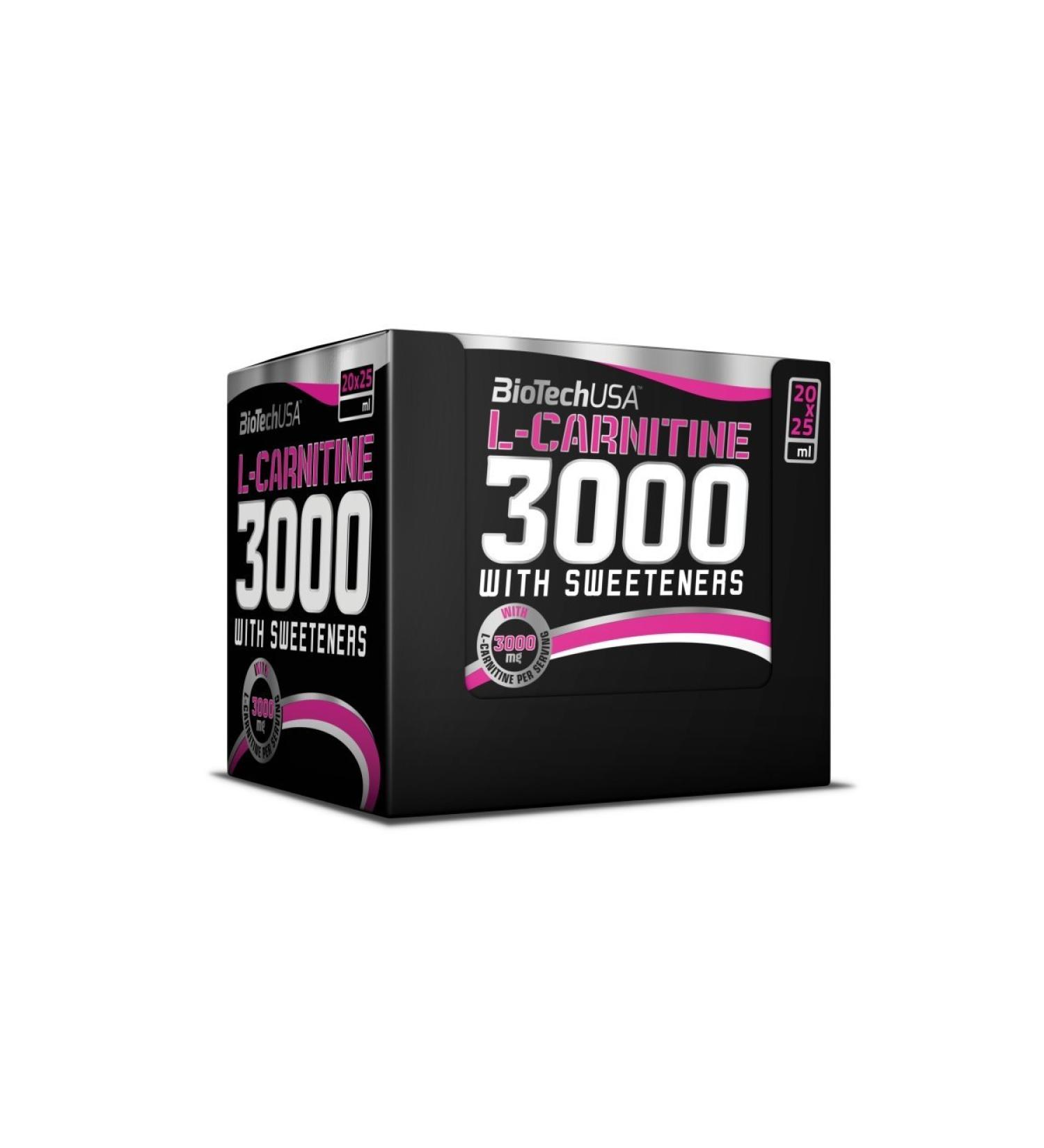 L-Carnitine Ampoule 3000 Orange 20 * 25ml - High-dose carnitine shots - BiotechUSA