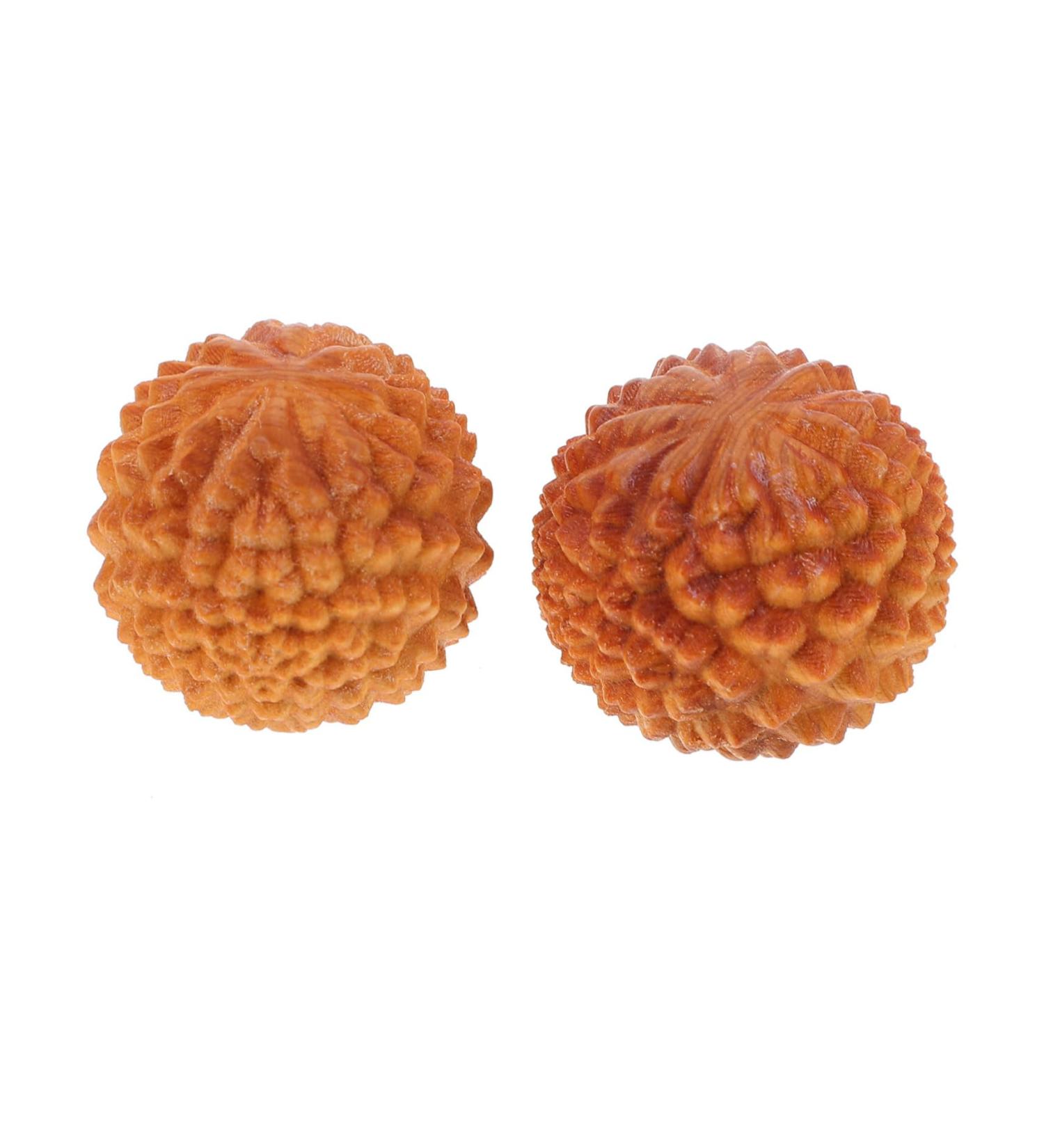 TOVINANNA 6-Piece Spiky Massage Ball Set | Handmade Wooden Roller Balls for Hand & Foot Therapy | Mini Exercise & Fitness Tool | International Shipping - Buy Online on GoSupps.com