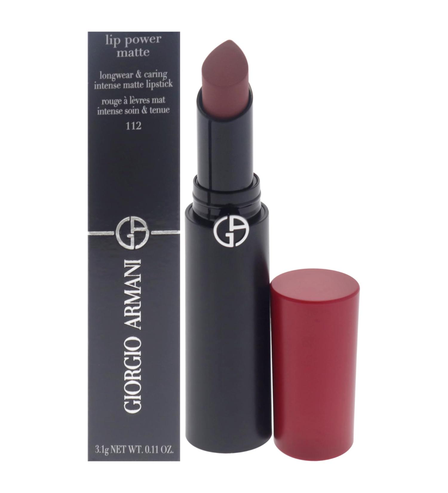 Giorgio Armani Lip Power - Long-Lasting Matte Lipstick 112 Stylish for Women | 0.11 oz | Shop Now - International Shipping Available - Buy Online on GoSupps.com