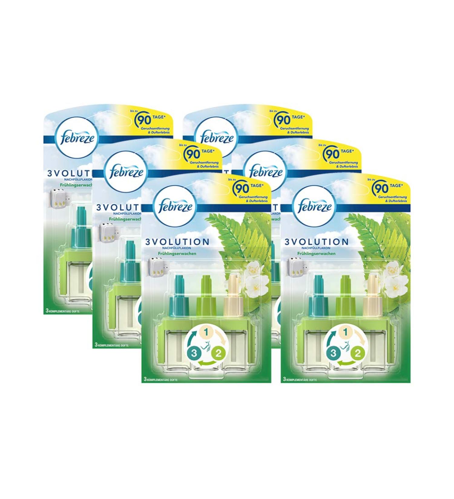 Febreze 3volution Air Freshener Electric Plug In Refill Spring Awakening 6 Pack 20 ml Fresco 20 ml (Pack of 6)