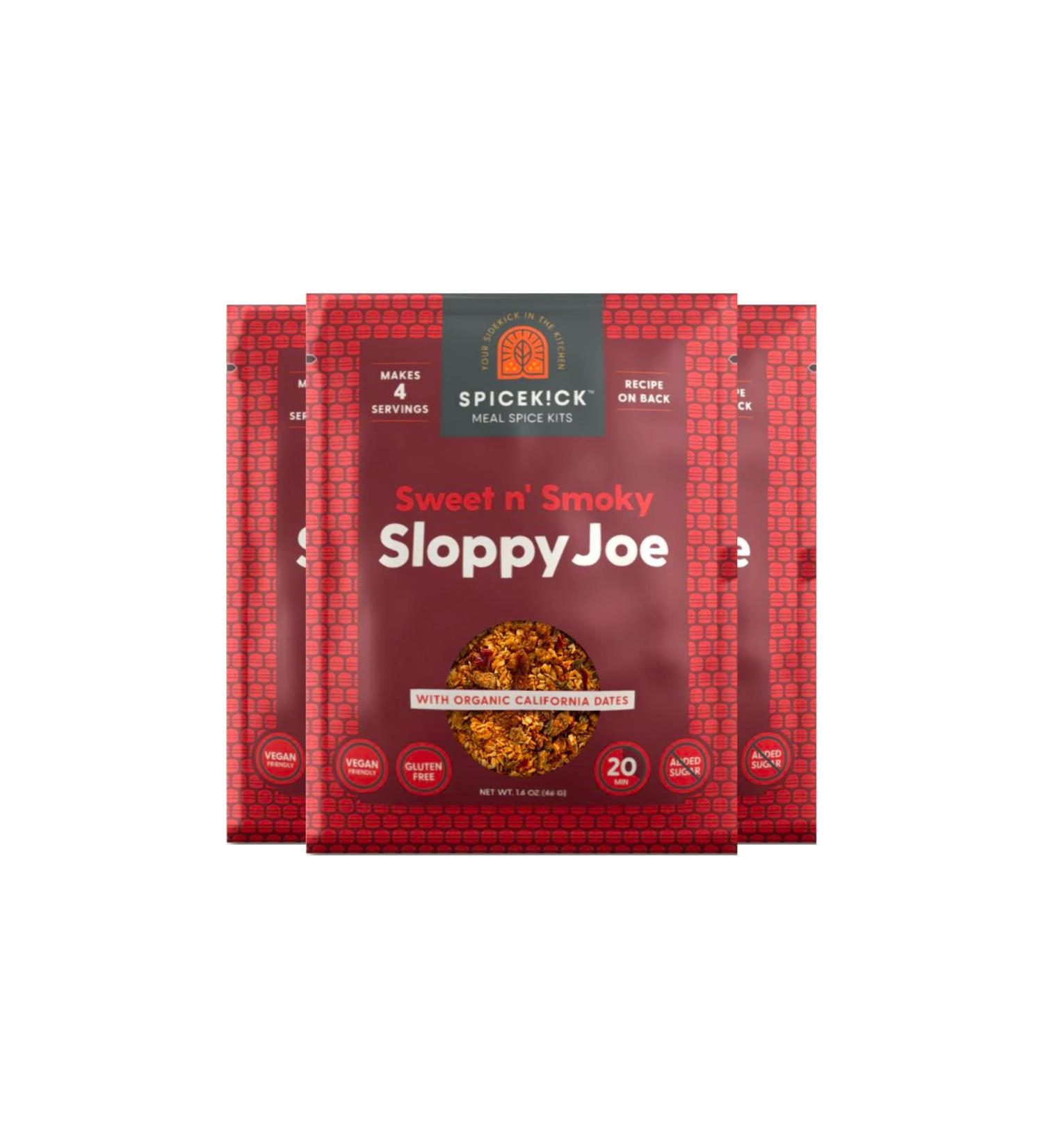 Spicekick Sloppy Joe Seasoning (4 Pack) - No Added Sugar, Gluten-Free, Dairy-Free, Vegan & Paleo Friendly - Buy Online on GoSupps.com
