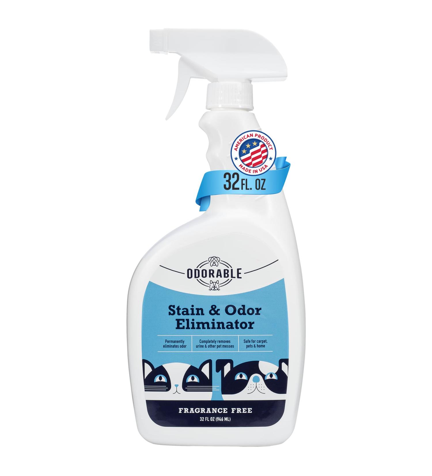 Stain & Odor Eliminator for Pets - 32 oz Professional Cleaner for Urine Vomit & Feces | Safe for Carpet Couch & Floor | Advanced Odor Control Spray - Buy Online on GoSupps.com