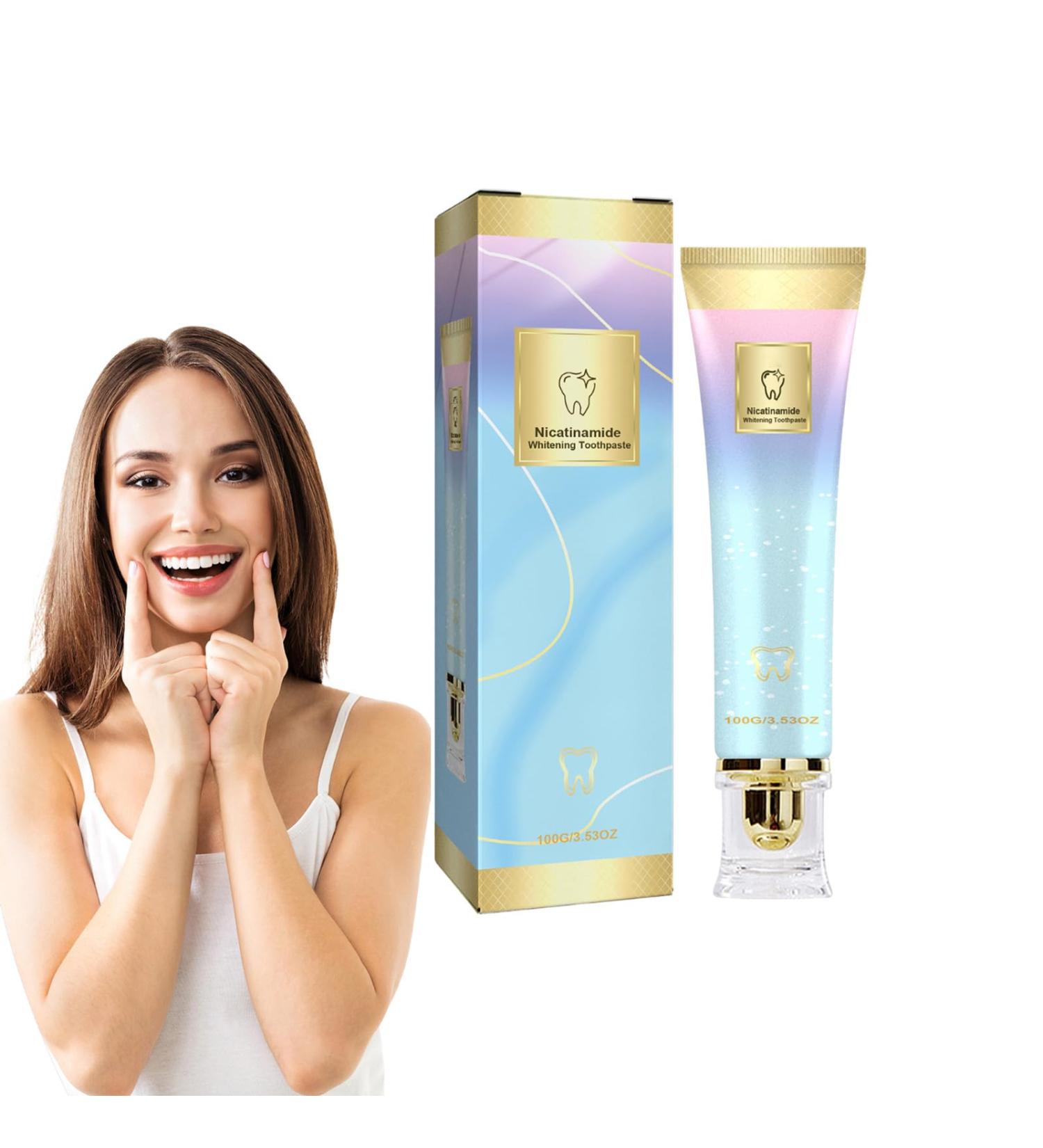 VKaoess Niacinamide Whitening Toothpaste Radiant Brightening for Adults Fluoride Free Tooth Enamel Safe Removes CoffeeWineSmoke Stains Kind to Sensitive Teeth 100g 1 pack - Buy Online on GoSupps.com