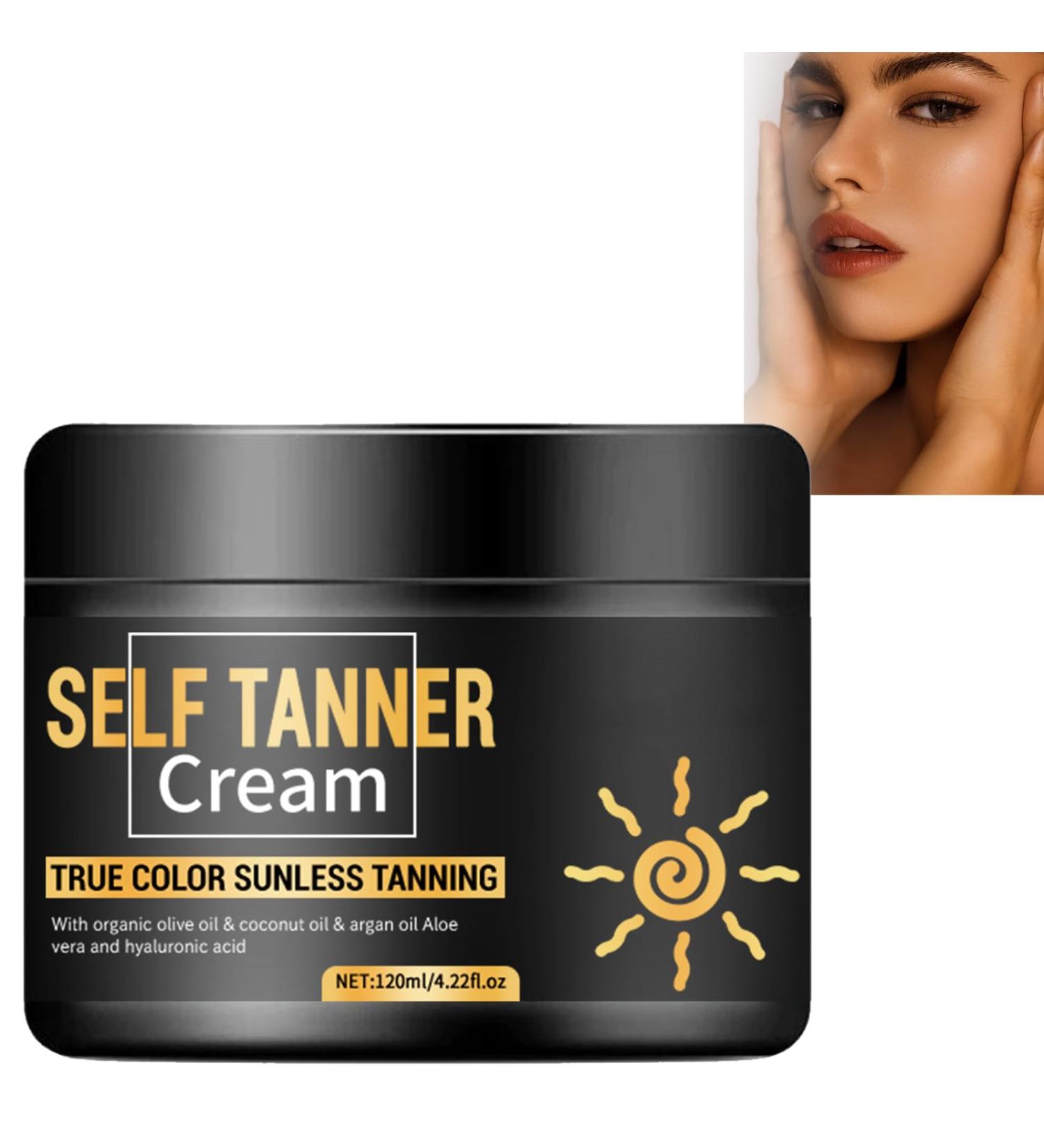 Self Tanner Cream True Color Sunless Tanning Premium Sunbed Tanning Accelerator Cream Self Tan Body Cream Face and Body Tanning Gel Intensive Tanning Gel Natural Self Tanner & Tanning Accelerator - Buy Online on GoSupps.com