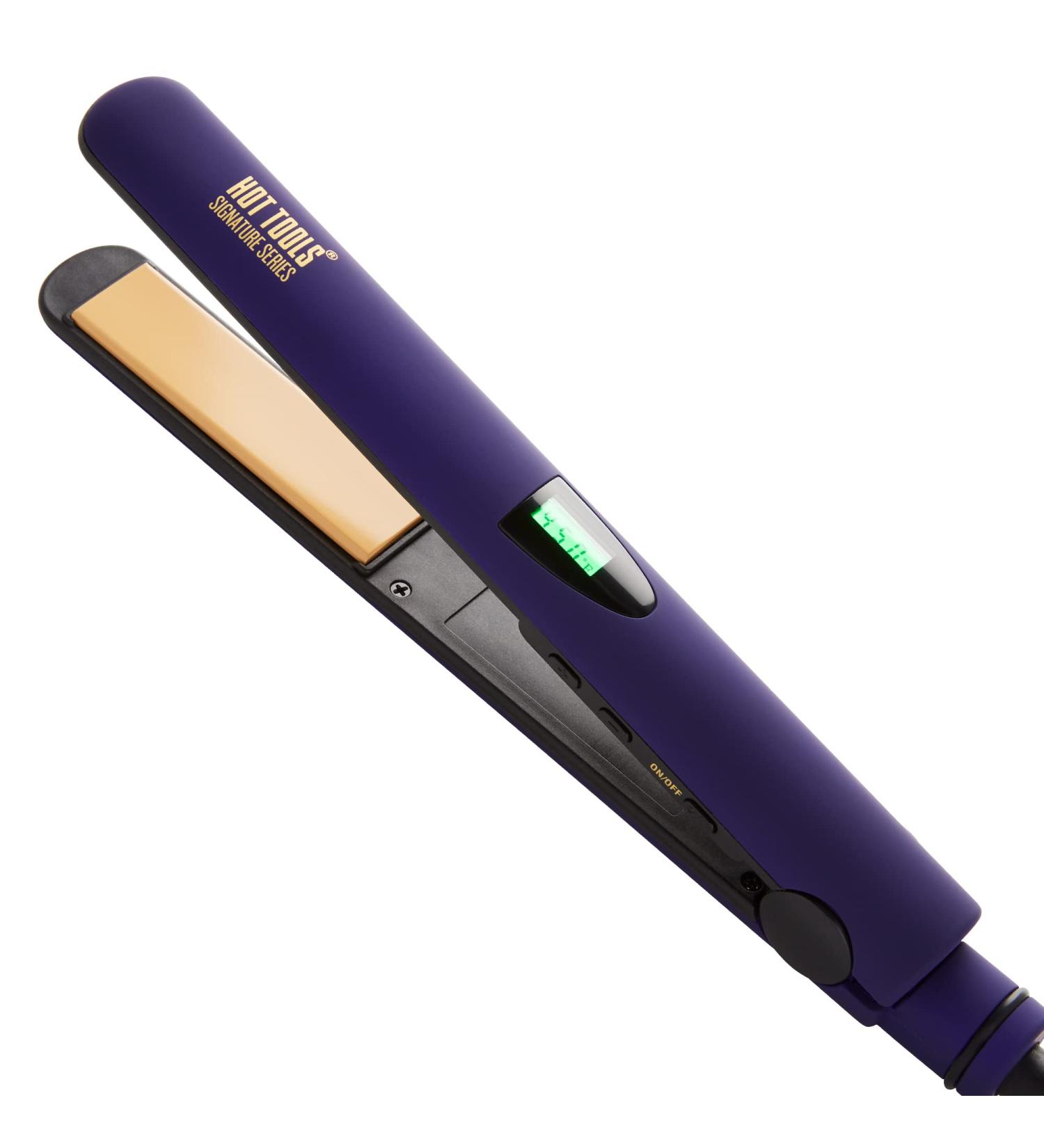 Hot Tools Pro Signature Ceramic Digital Hair Flat Iron | Professional 1" Hair Straightener for Silky Smooth Styles - International Shipping Available - Buy Online on GoSupps.com