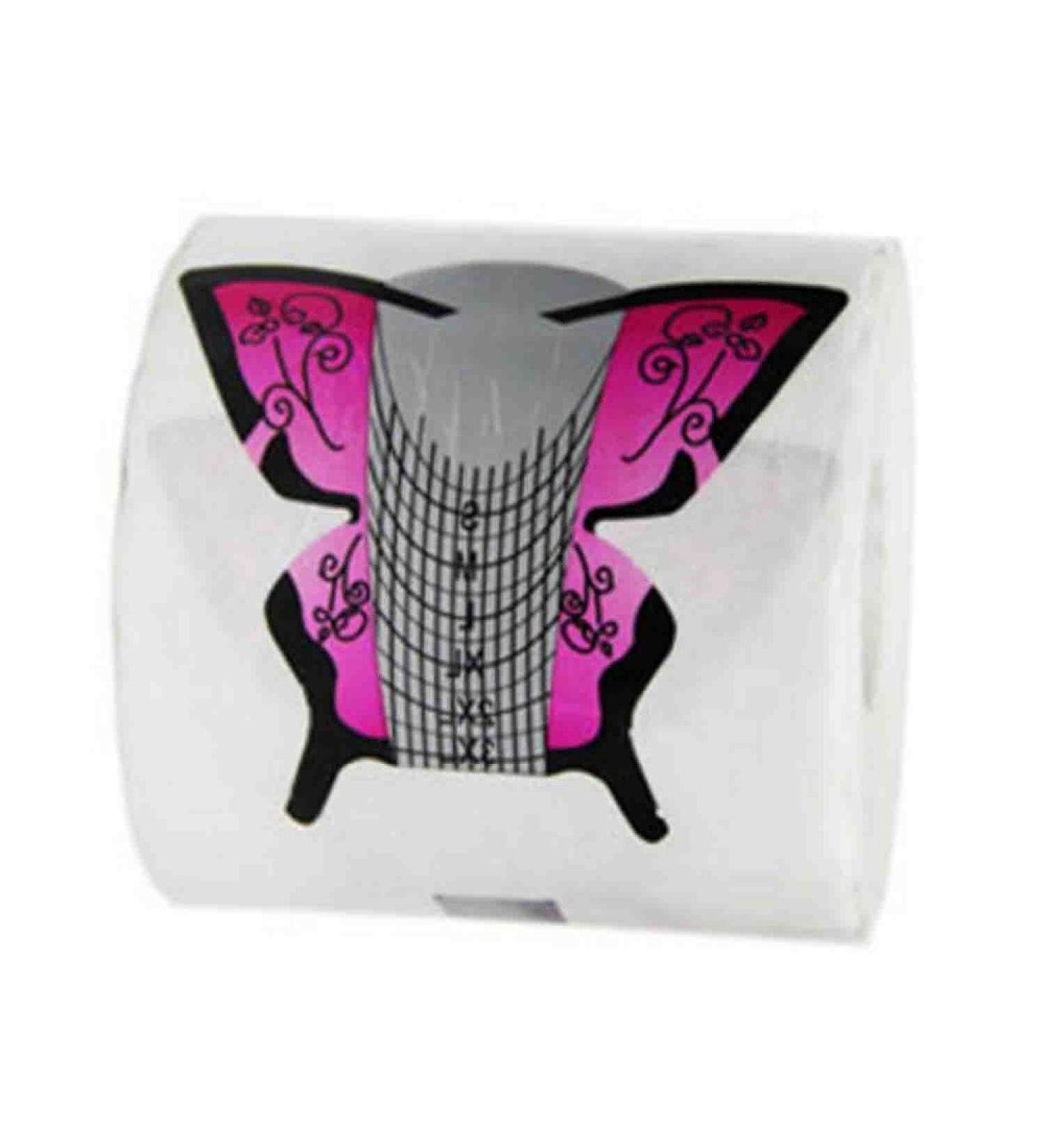 Butterfly Nail Sculpting Forms - Roll of 300 Easy to Use Nail Extension Forms for Acrylic Gel and Poly Gel Nails