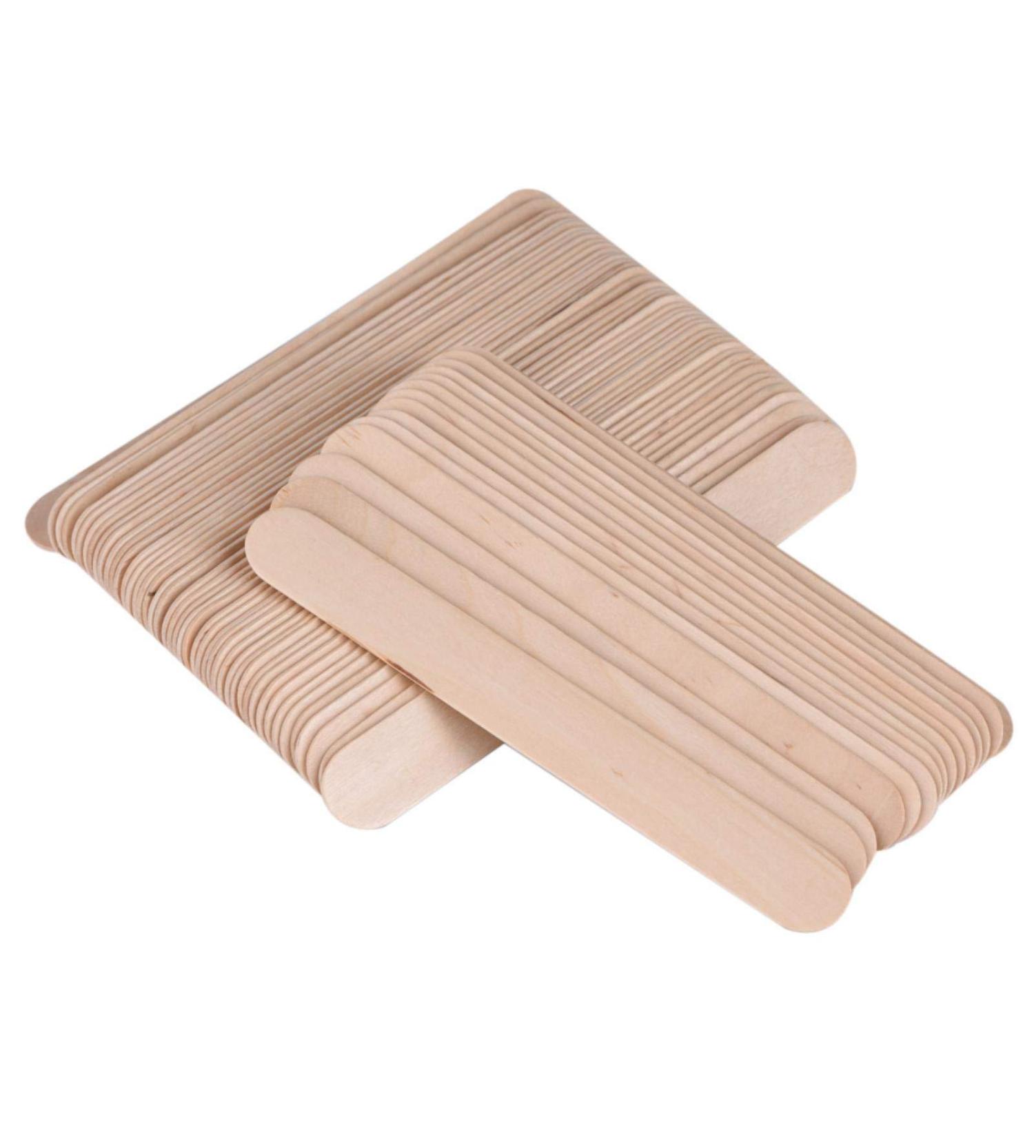 Mavis Laven 100Pcs Wood Waxing Spatula Spatula Disposable Tongue Depressor Body Hair Removal Craft Sticks Waxing Stick - Buy Online on GoSupps.com