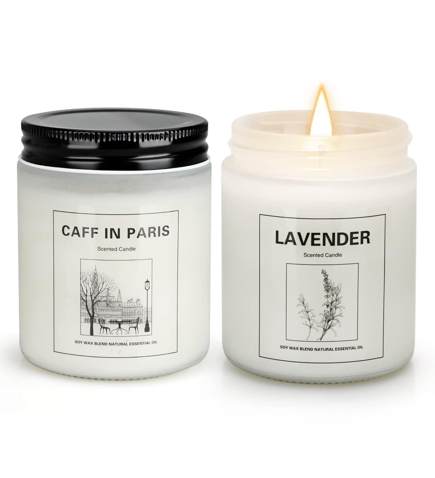 Lavender and Coffee Scented Soy Wax Candle 15 oz - Perfect Gift for Women and Men | Mother's Day, Valentine, Birthday, Christmas - Buy Online on GoSupps.com