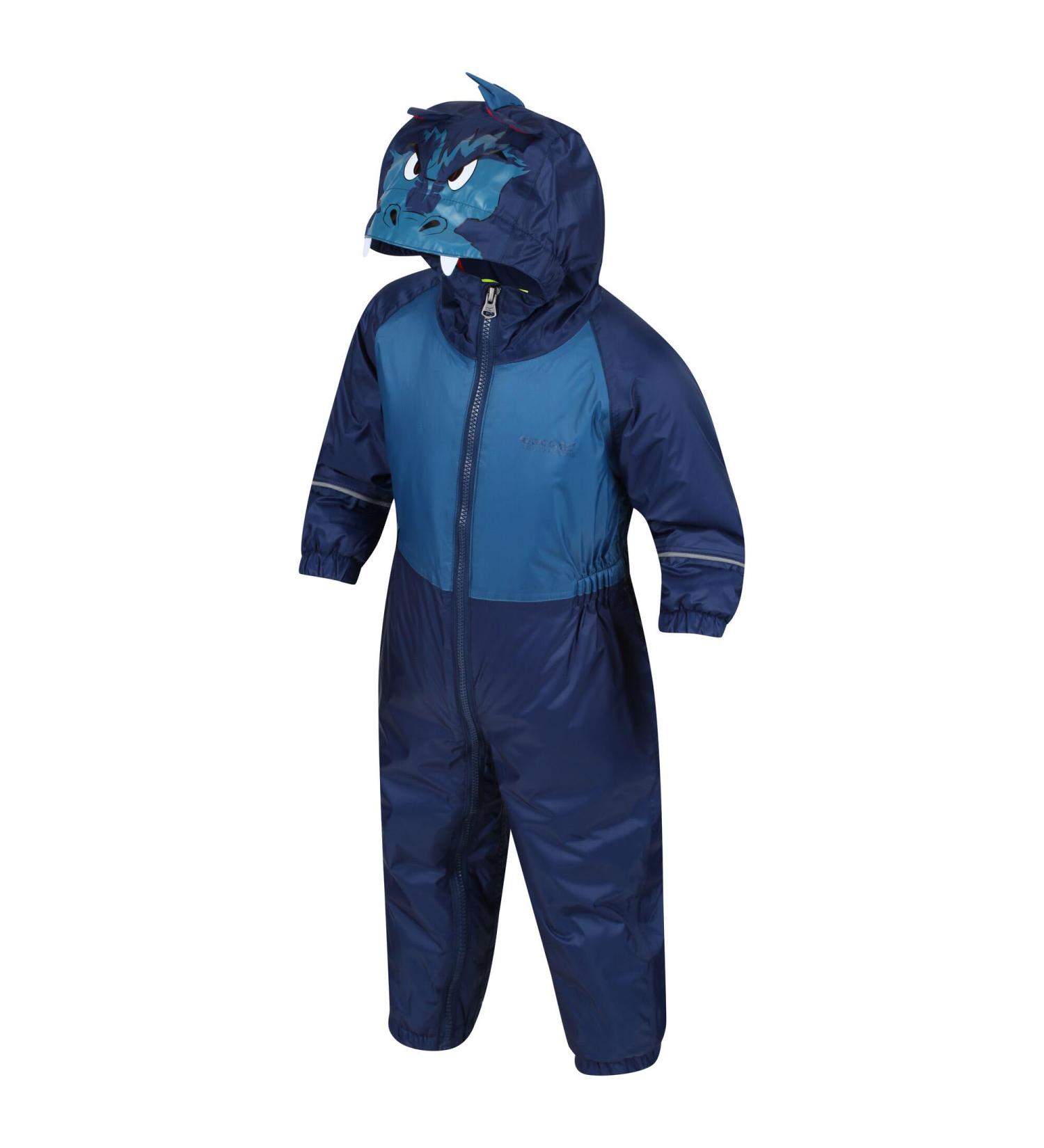 Regatta Children's Mudplay III Waterproof Insulated All-in-one Suit - 6-12 Months, Nautical Blue - Buy Online on GoSupps.com