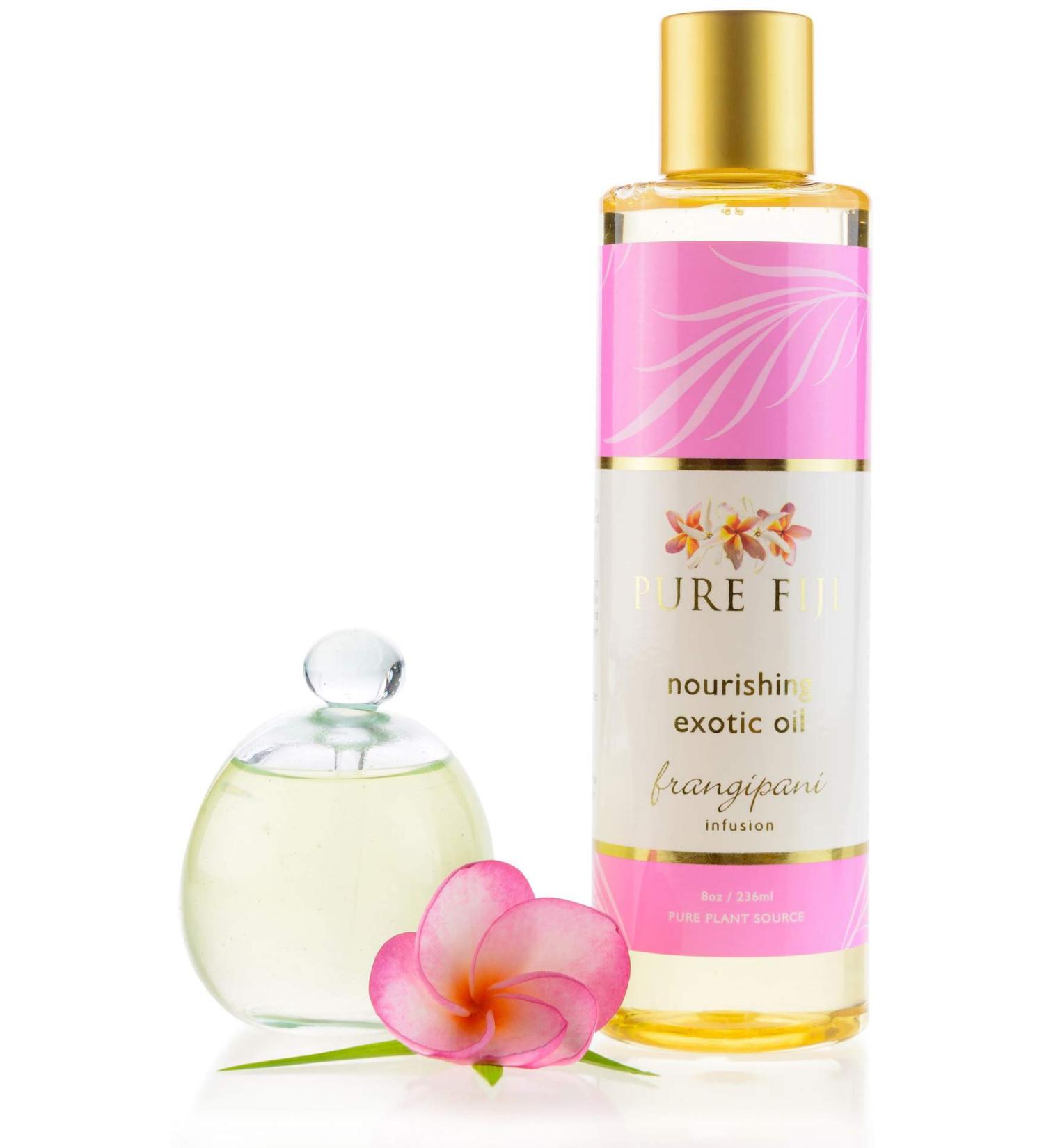 Buy Pure Fiji Exotic Oil - Frangipani 8 Ounce | International Shipping Available - Nourish Your Skin - Buy Online on GoSupps.com