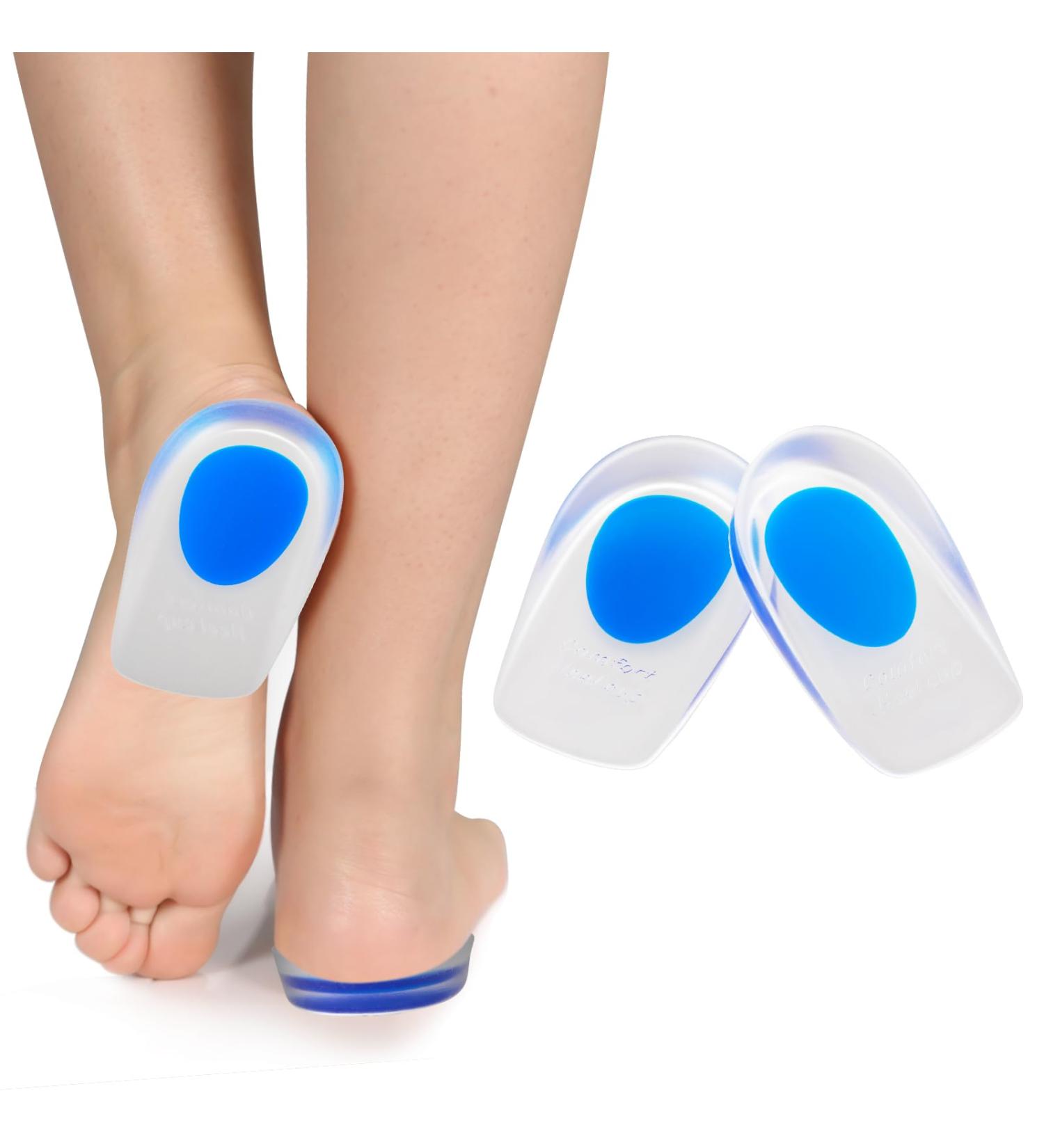 WLLHYF Gel Heel Cups - Plantar Fasciitis Inserts for Women Men - Shock Absorbing Comfort Insoles - S(10.5cm) - Buy Online on GoSupps.com