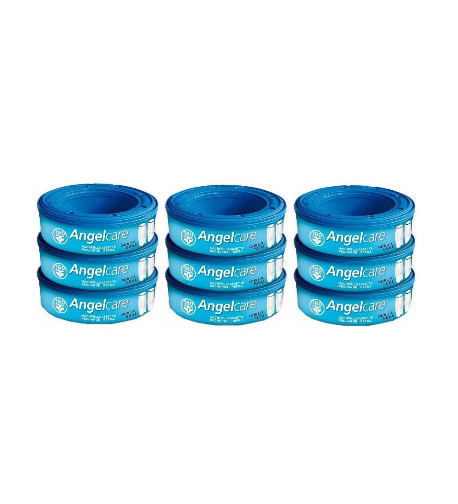 Angelcare Diaper Pail Refill Pack Plus 9 Pack 9 Pieces (1 Pack)