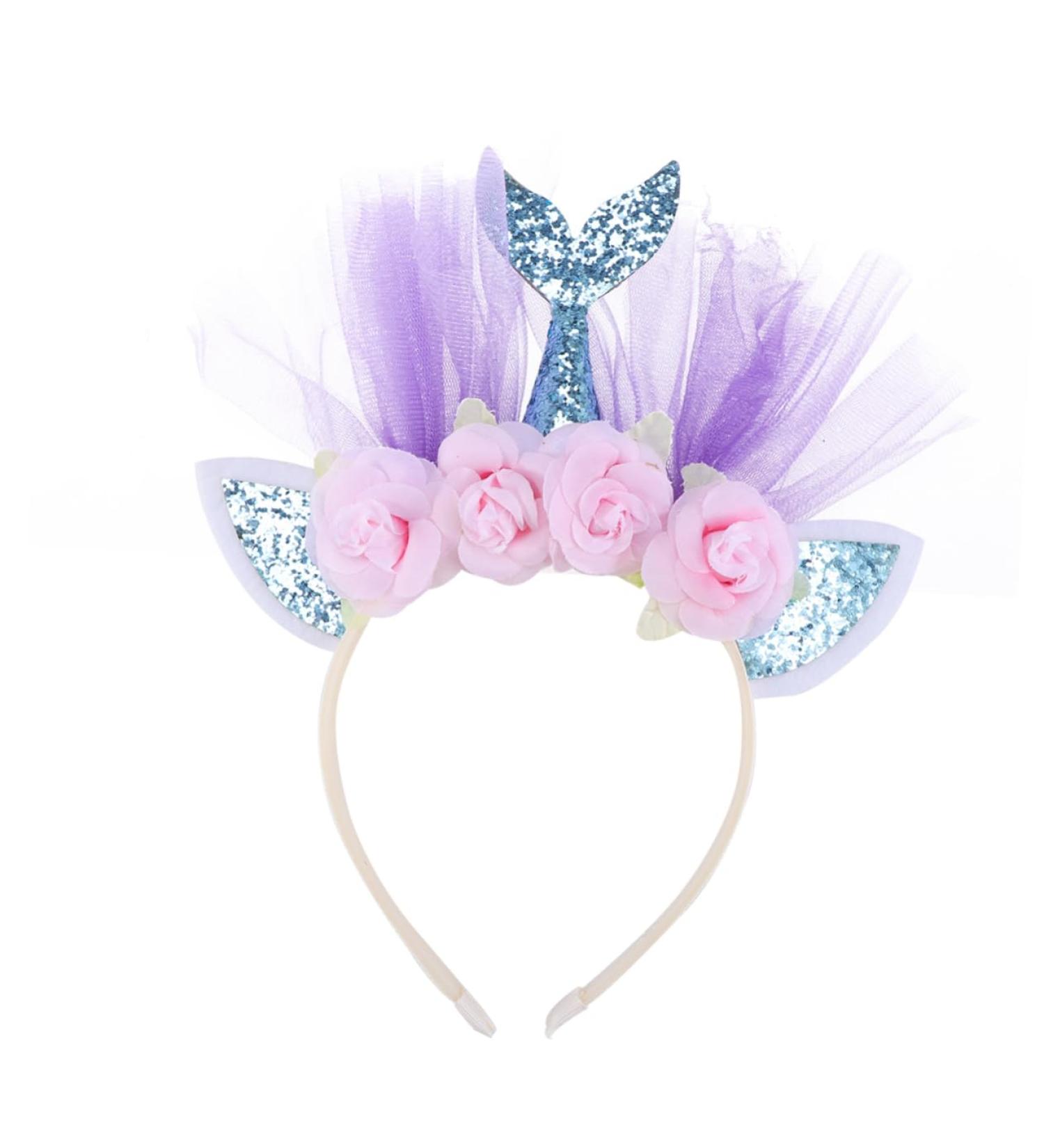 minkissy Hair Bands Mermaid Costume Mermaid Hair Accessories Hair Accessory for Girls Fish Tail Headband Beach Wedding Hairband Hair Ties for Kids Hair Ring Child European and American - Buy Online on GoSupps.com