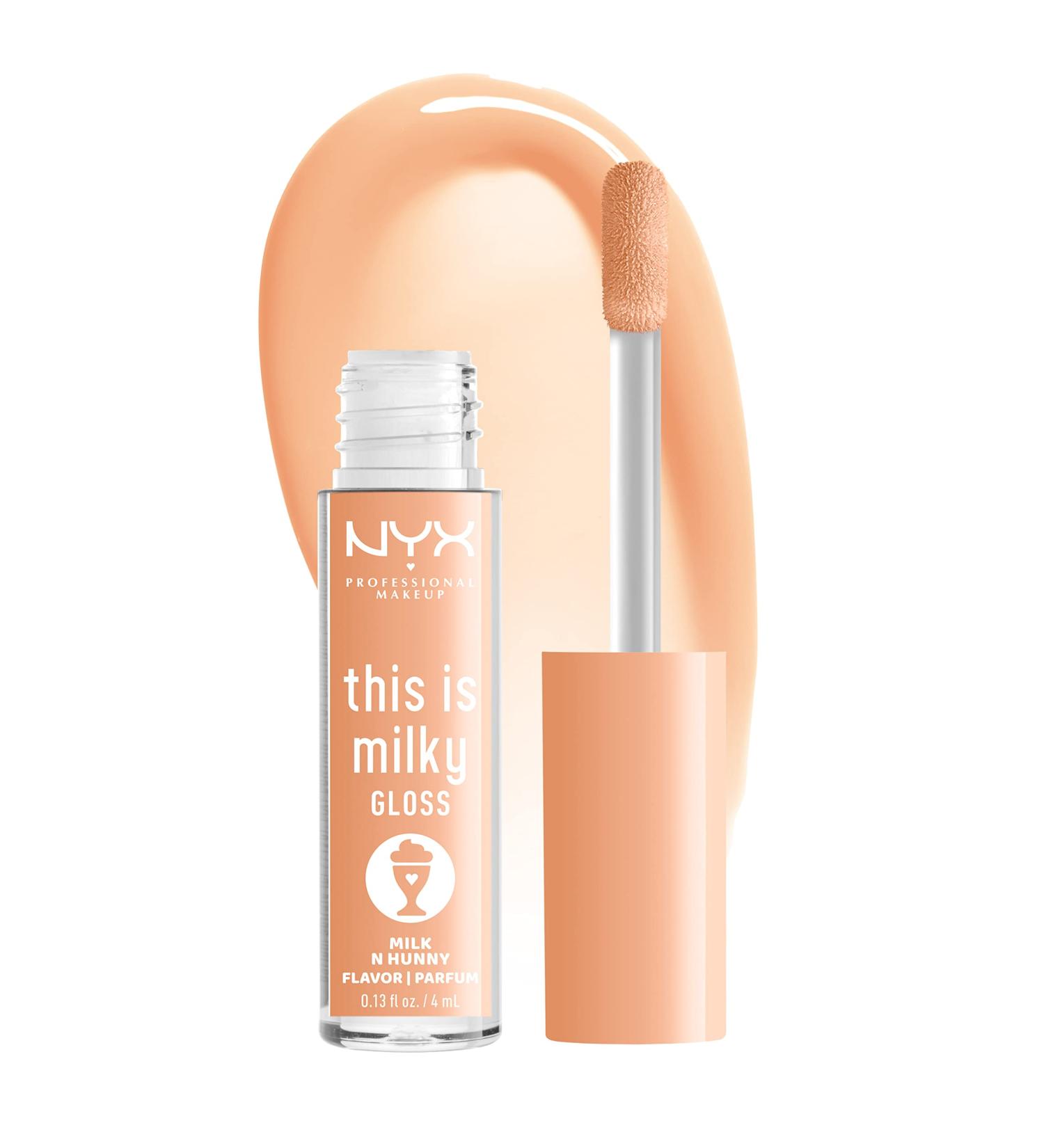 NYX Milky Gloss Lip Gloss - 12 Hour Hydration Vegan, Milk & Hunny (Honey Nude), Milkshakes Scented - Buy Online on GoSupps.com