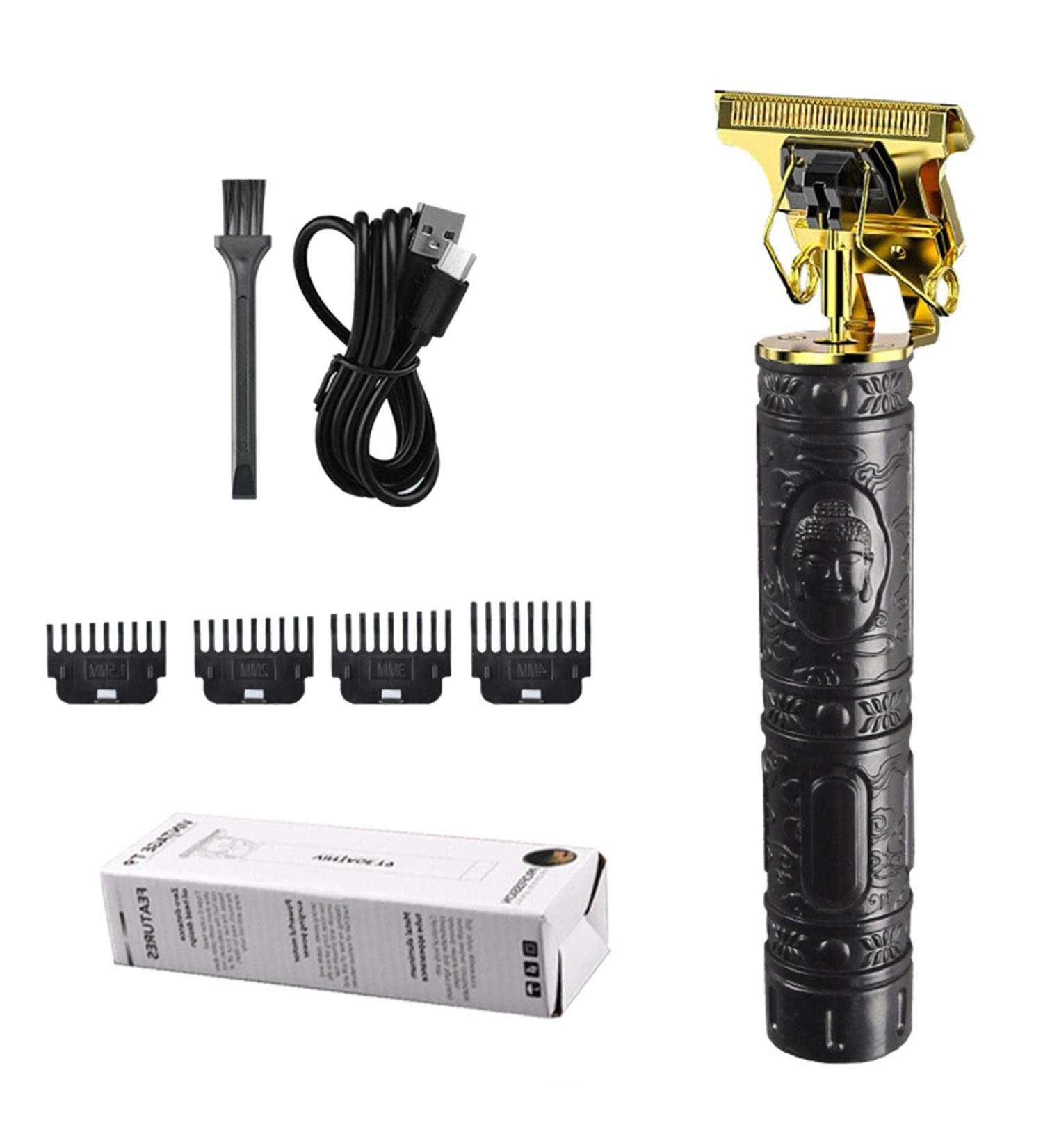 Hair Trimmer - Professional Men Hair Clippers Zero Gapped Cordless Hair Trimmer | Stainless Steel T-blaade Durabble Haircut Beard Trimmer & Grooming Kit for Men Black - Buy Online on GoSupps.com