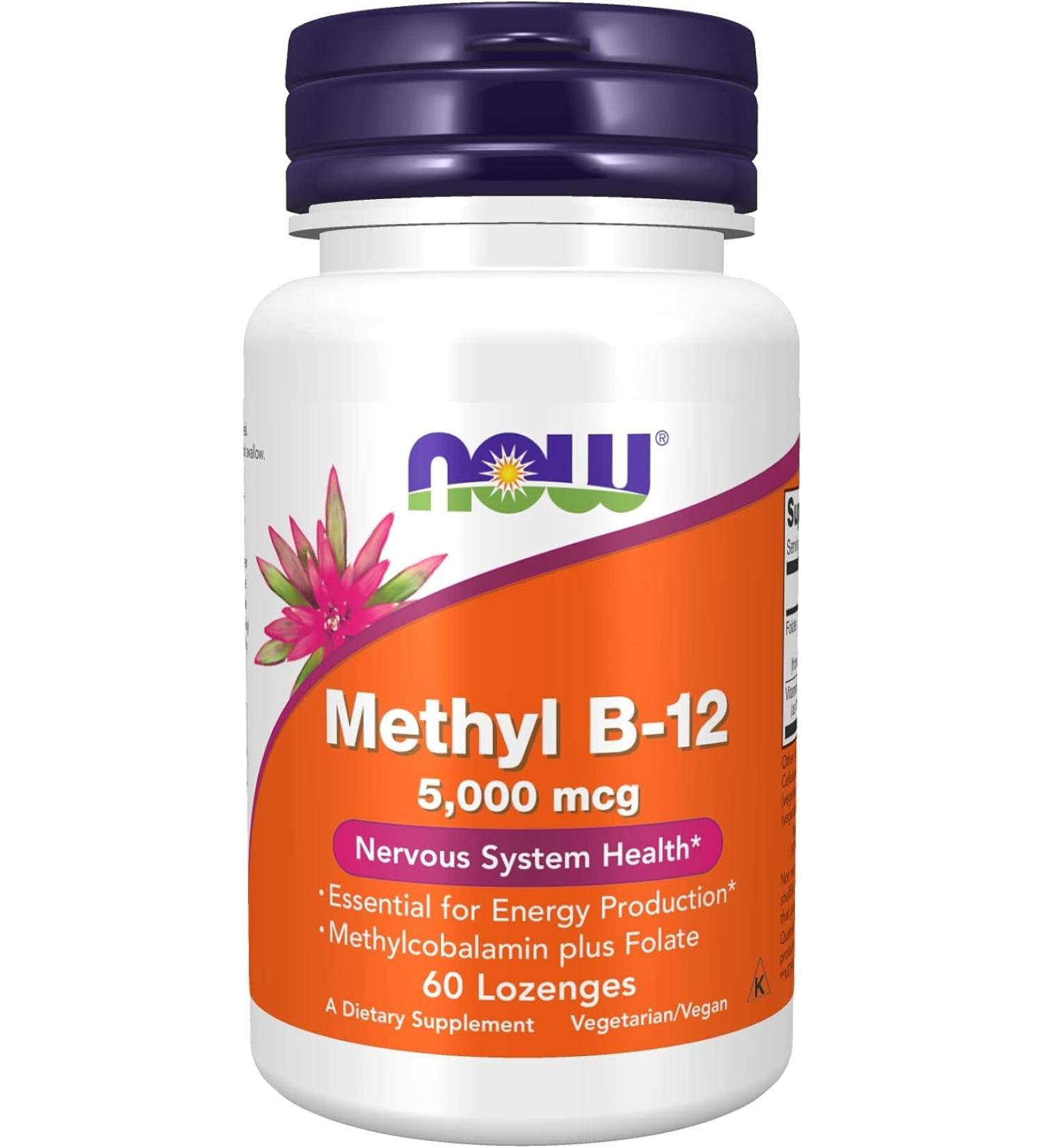 Now B-12 Methyl form 5000mcg 60Loz - Buy Online on GoSupps.com