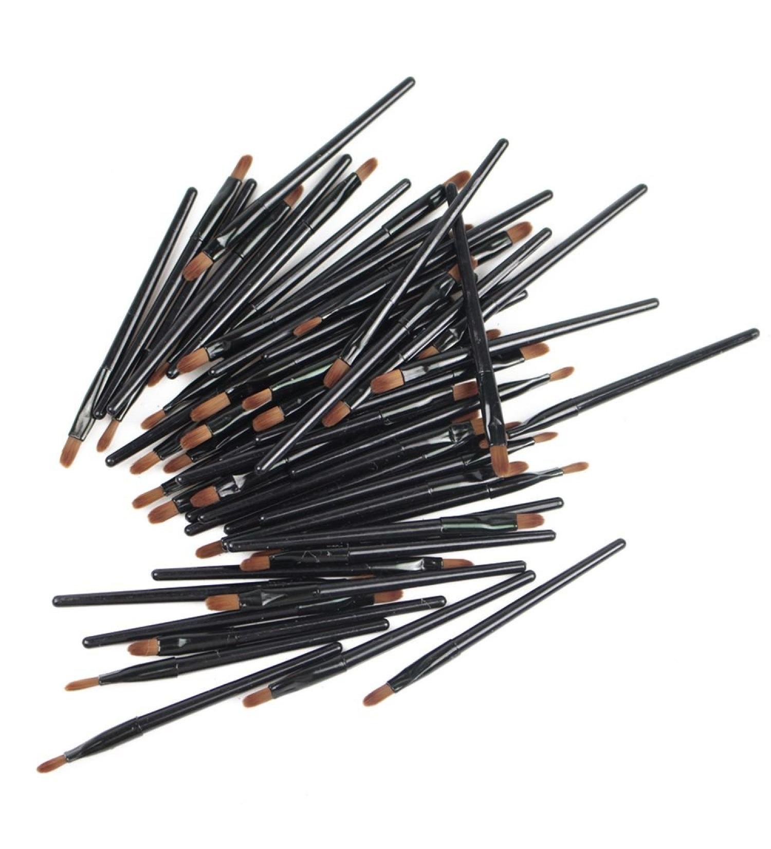 ISKYBOB 50 Pieces Black Disposable Lip Brushes Lipstick Gloss Wands Applicator Cosmetic Tools - Buy Online on GoSupps.com
