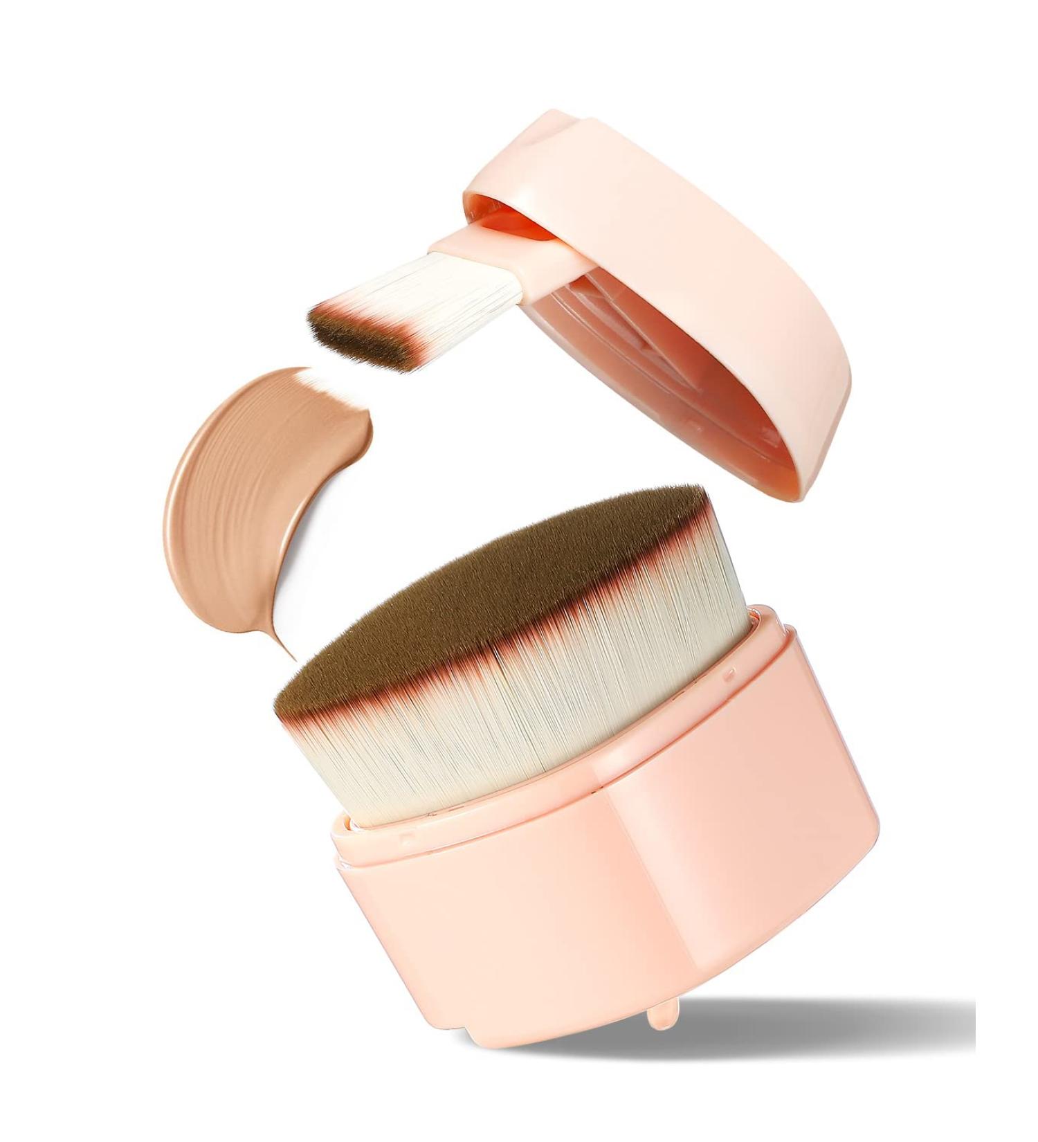 EIGSHOW Retractable Kabuki Foundation Brush - Flat Top Brush for Liquid, Cream, and Powder Cosmetics in Pink - F666 - Buy Online on GoSupps.com